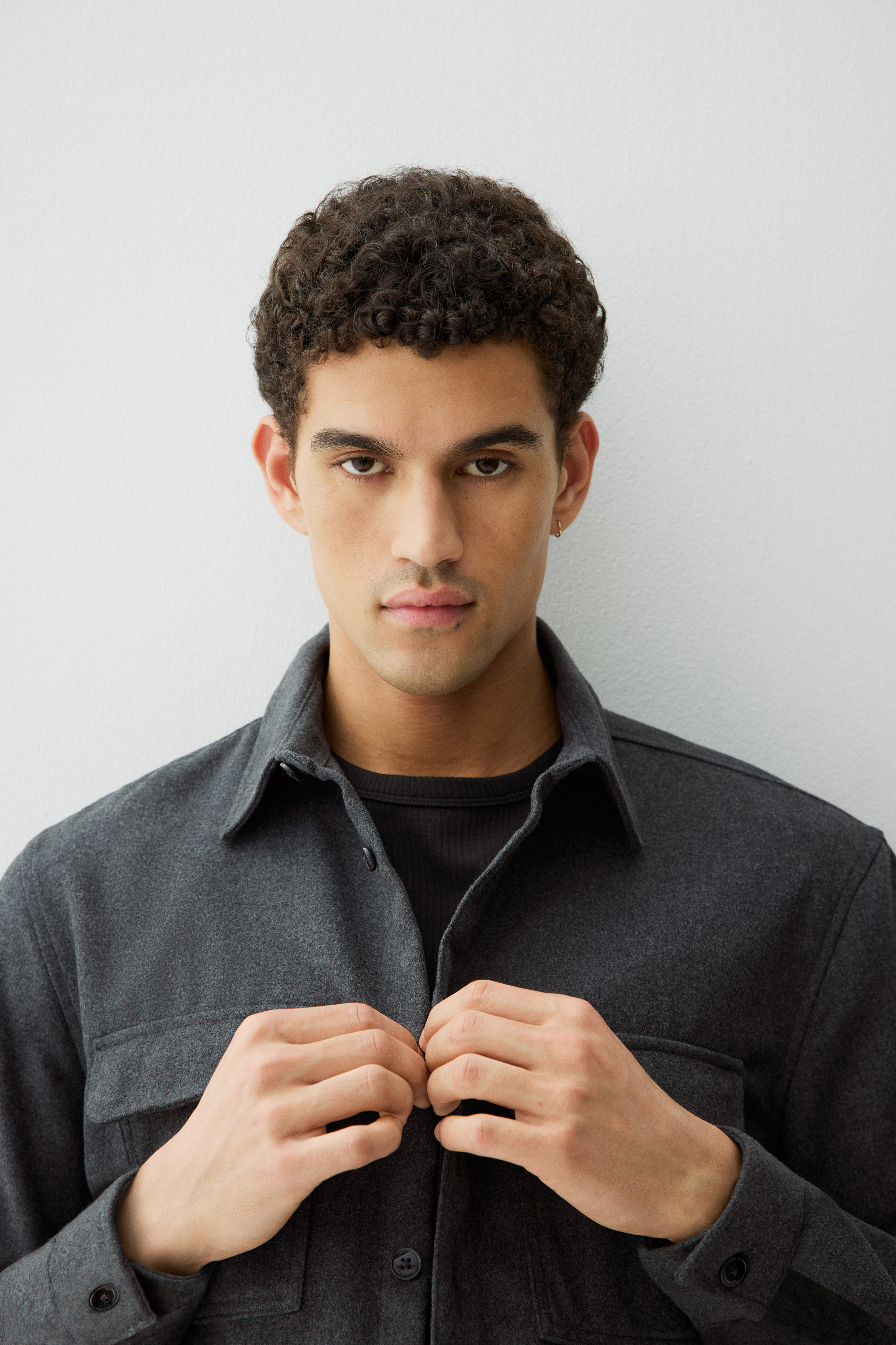 Regular Fit Felted overshirt