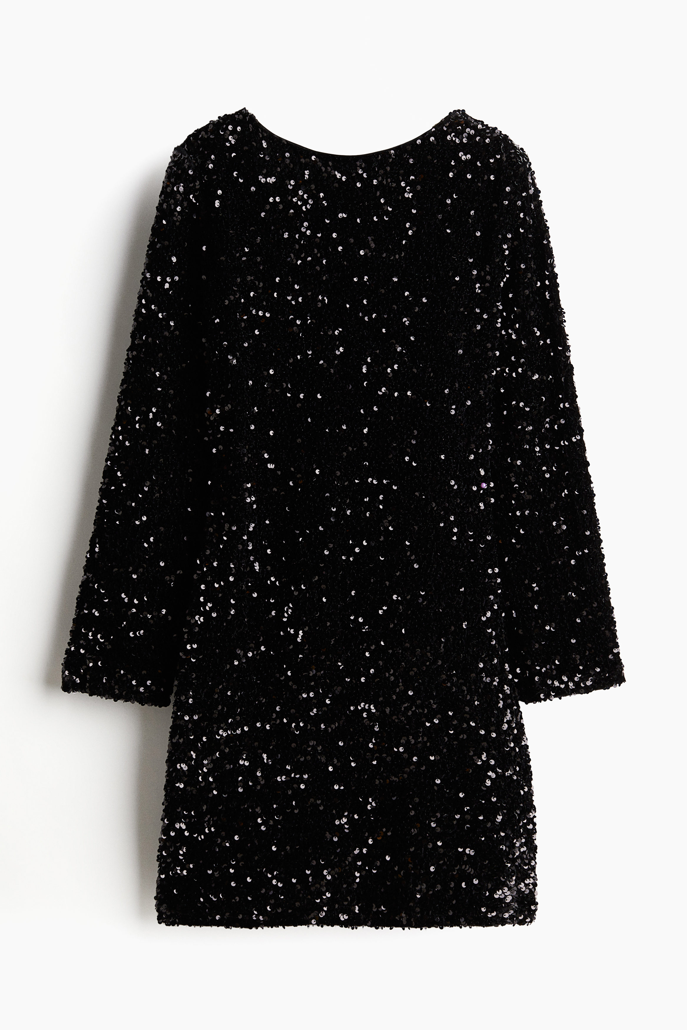 Sequined deep-back dress