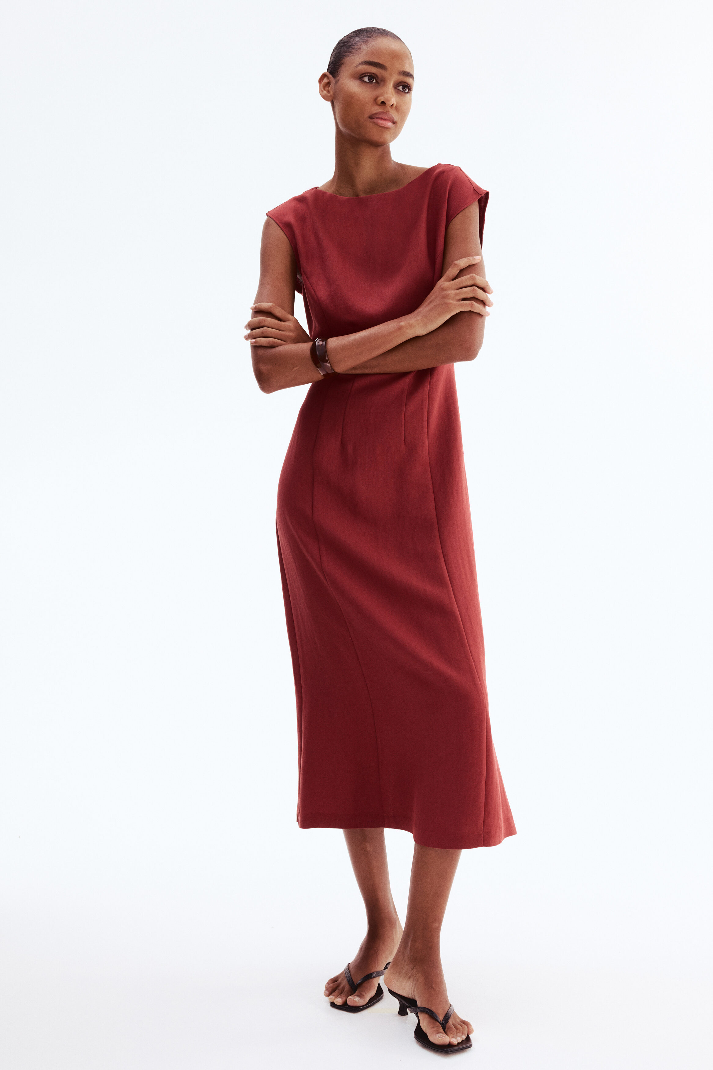 black midi cotton dress The Midi Dress in Everyday Cotton