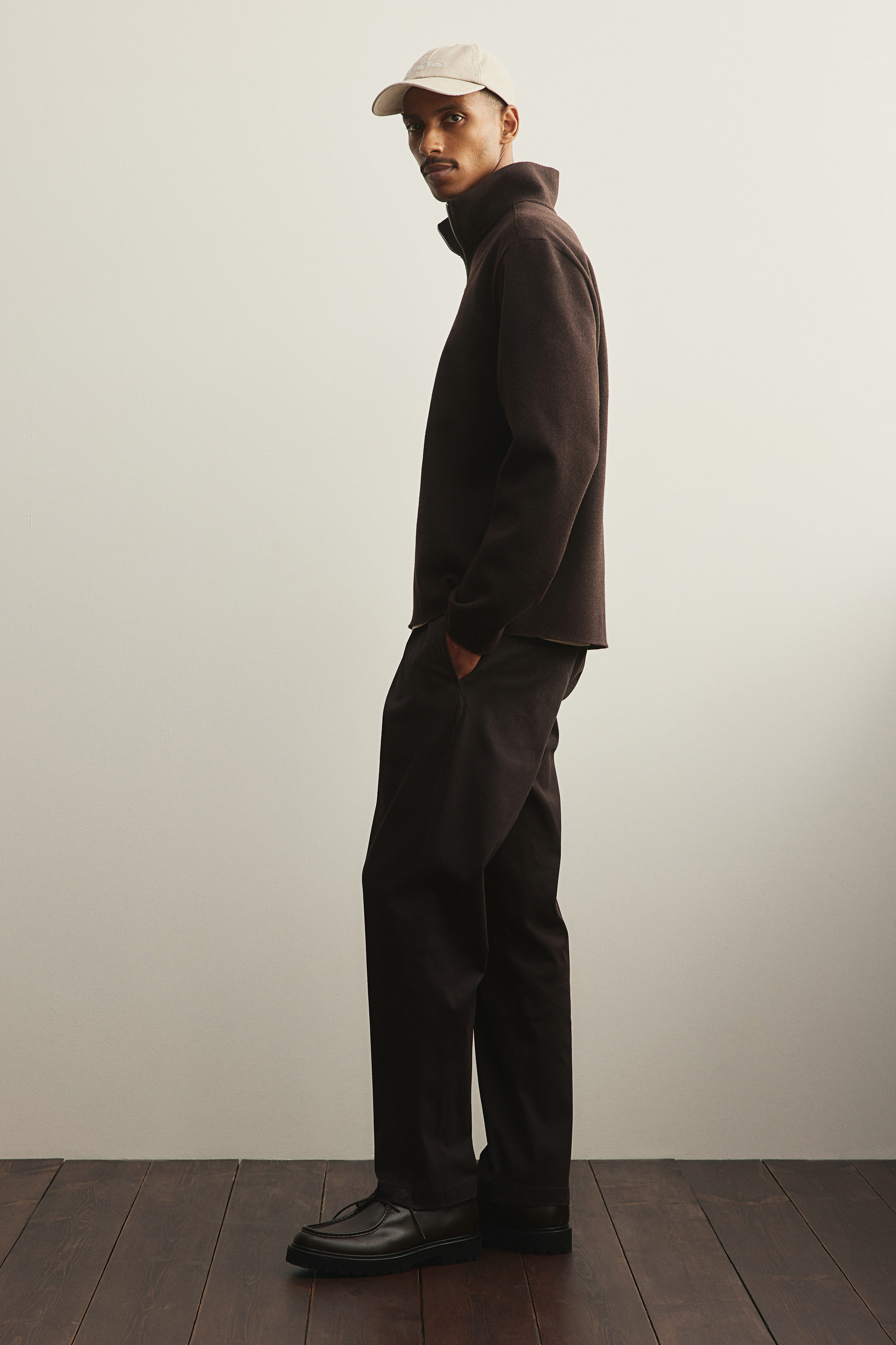 Regular Fit Zip-top turtleneck jumper