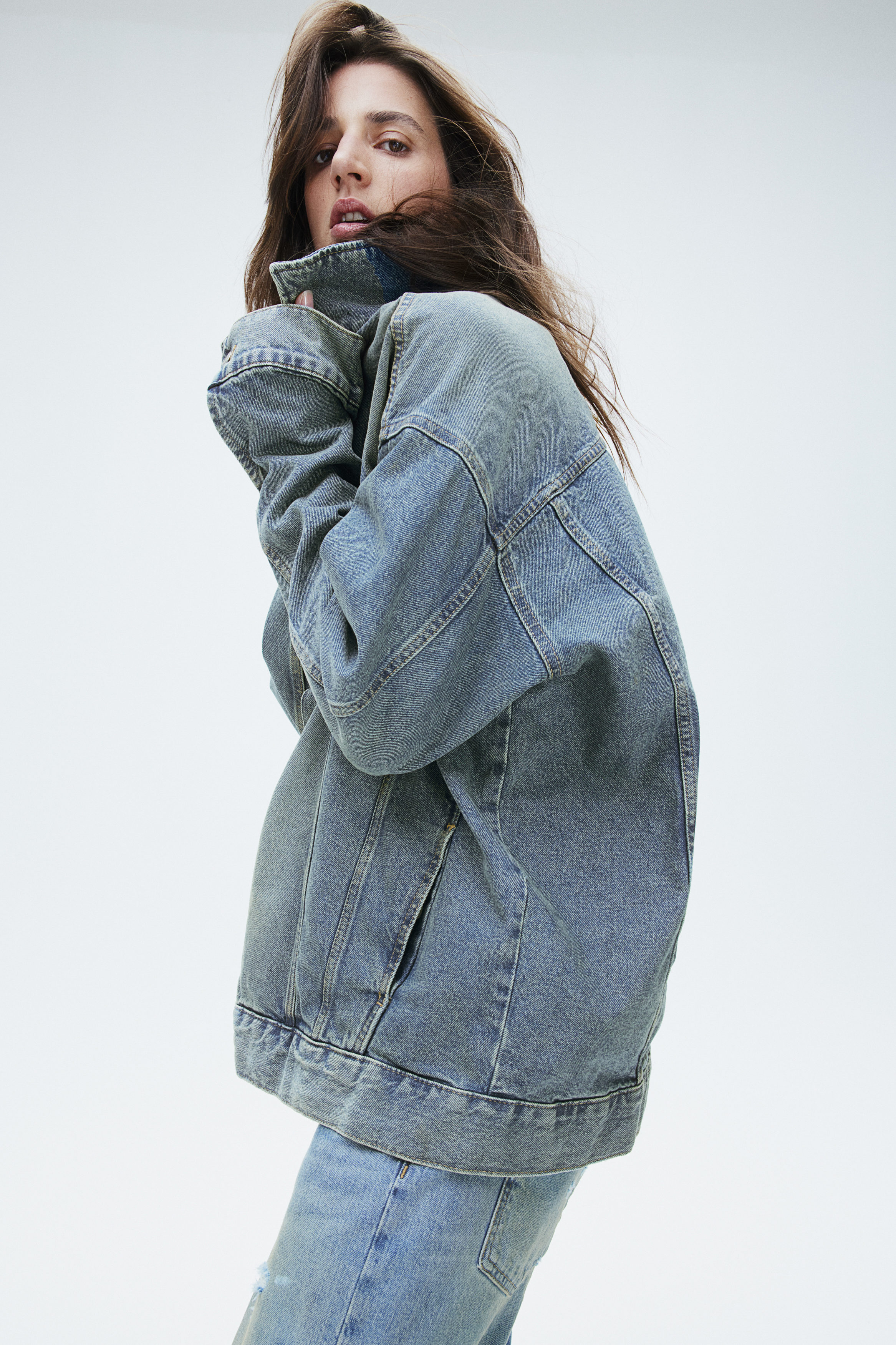 Oversized denim jacket