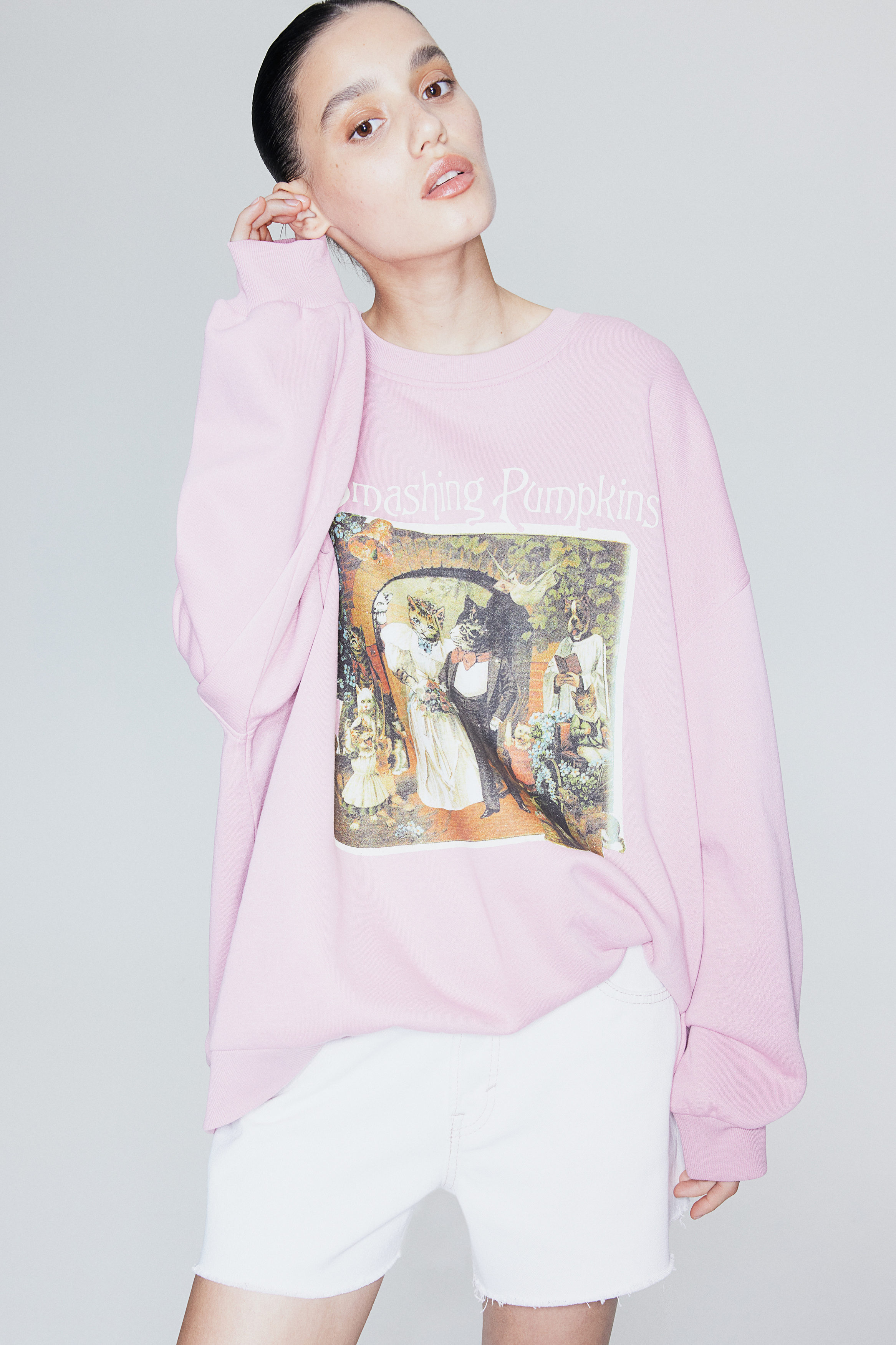 Oversized printed sweatshirt