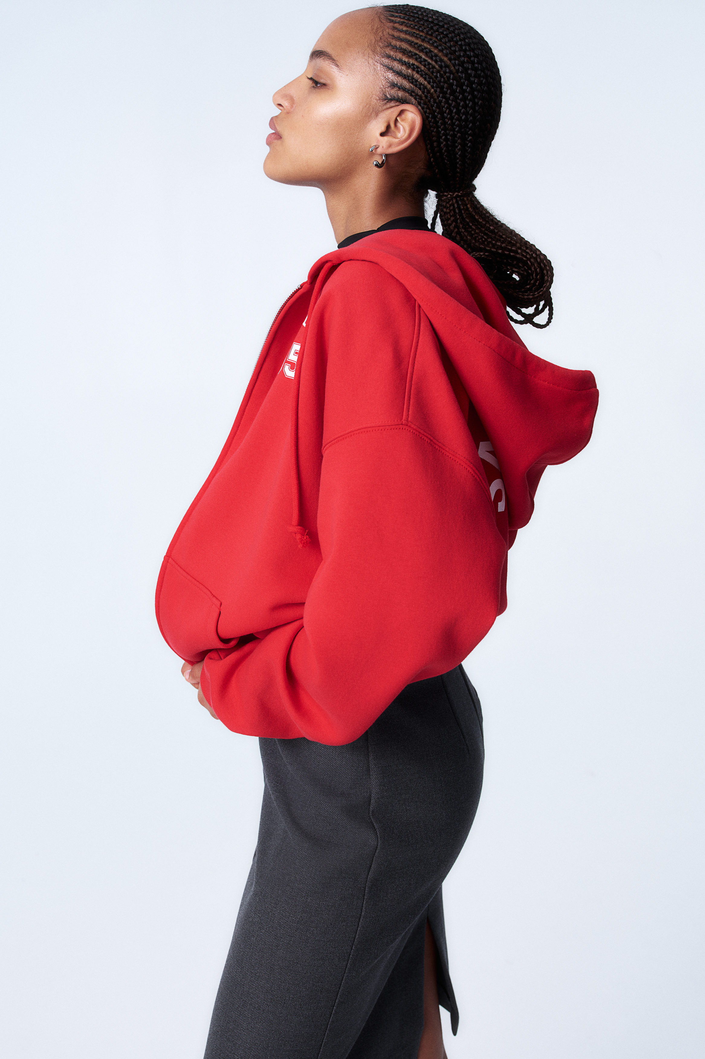 トップス THE RED THERED S w zip hoodie long THEREDTHREAD / ザレッドスレッド】S w zip hoodie long