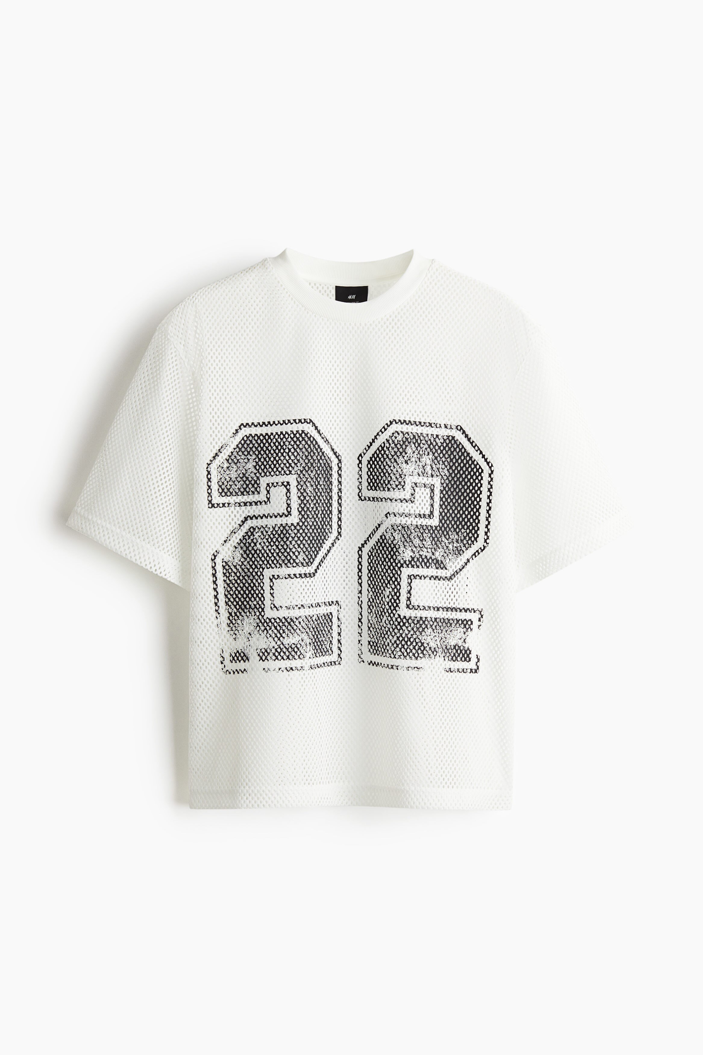 Oversized Fit Printed mesh T-shirt