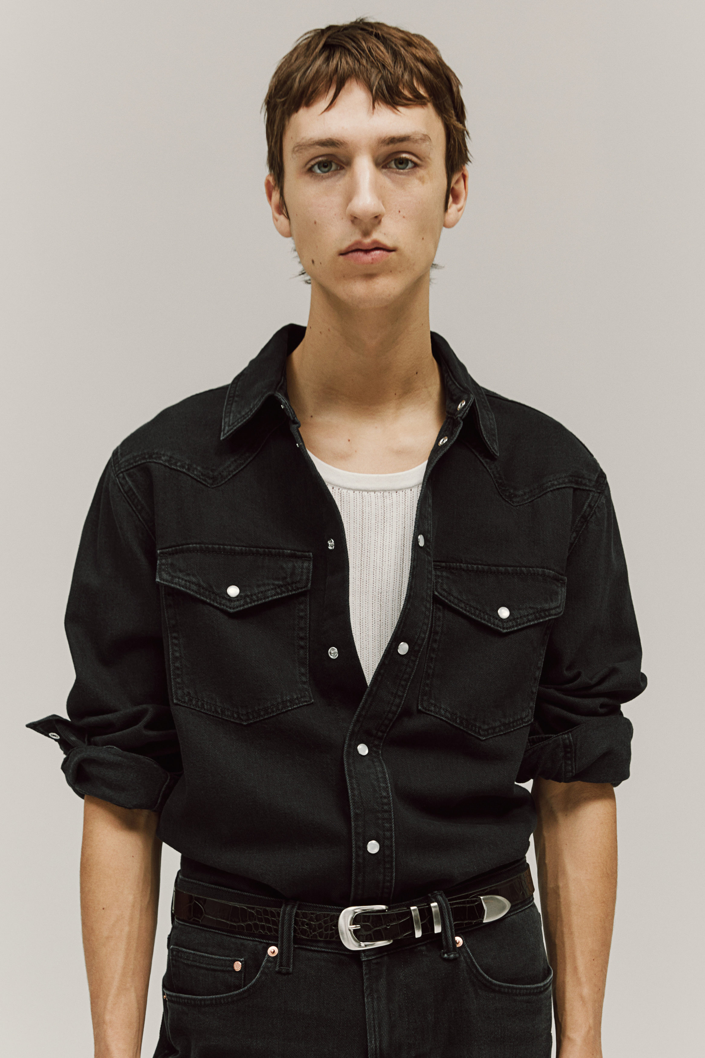 [ ] Regular Fit Denim Shirt ★大人気★ Men's Blue Full Sleeve Regular Fit Casual Denim Shirt