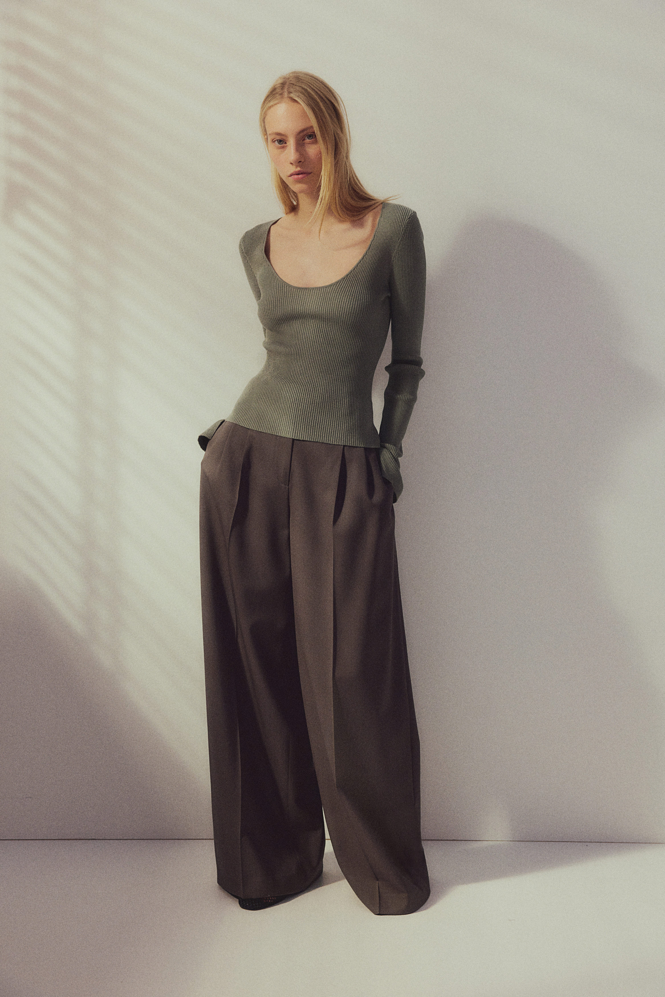 Rib-knit top