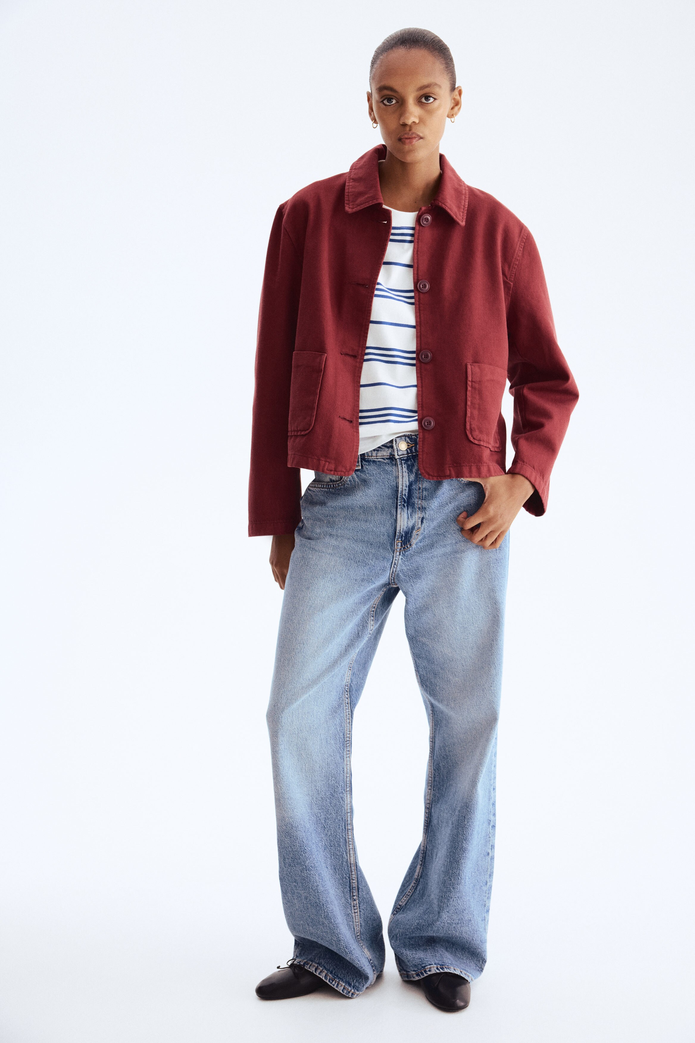 Collared twill jacket