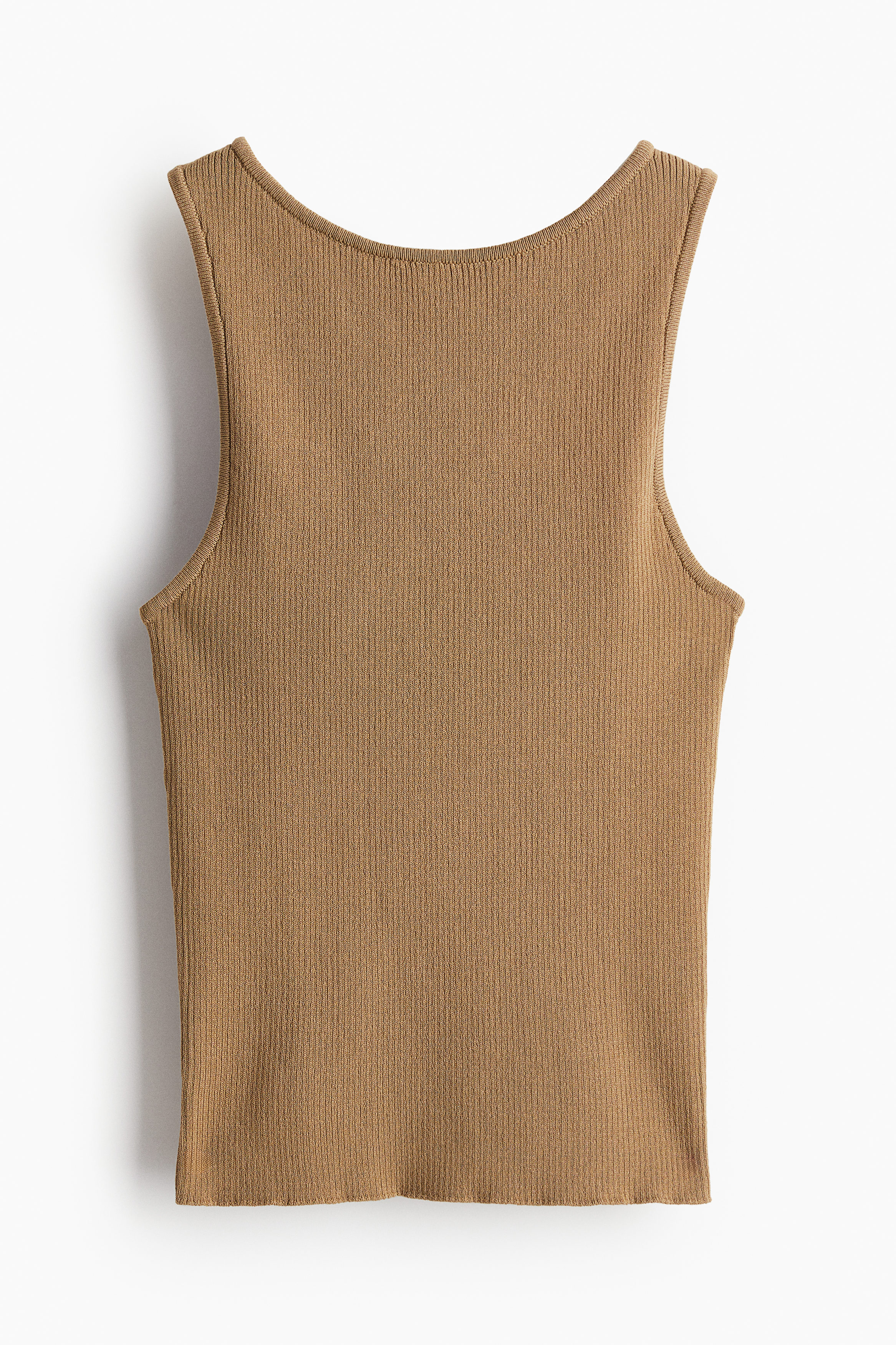 Rib-knit cross-back vest top