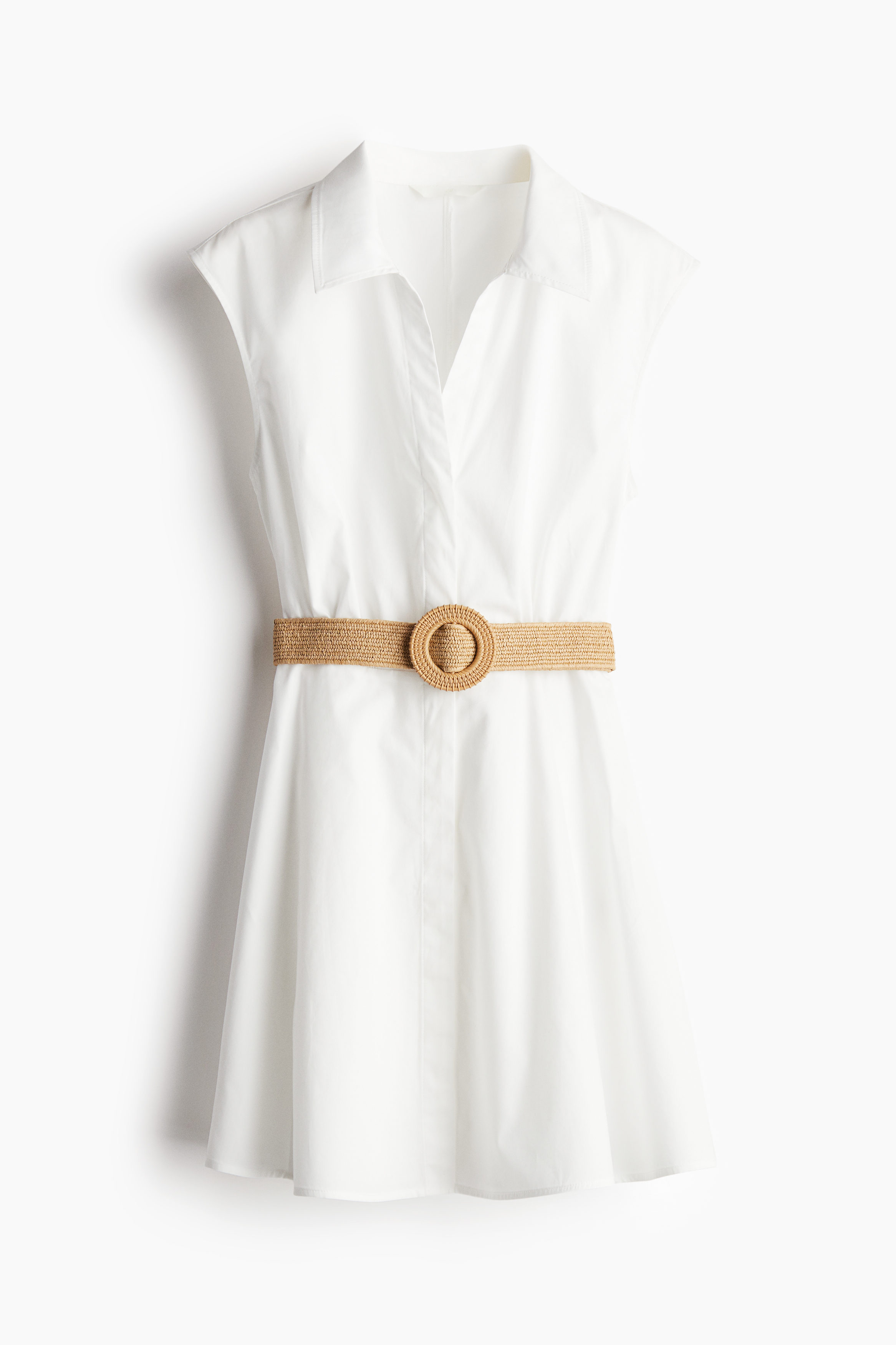 Belted shirt dress