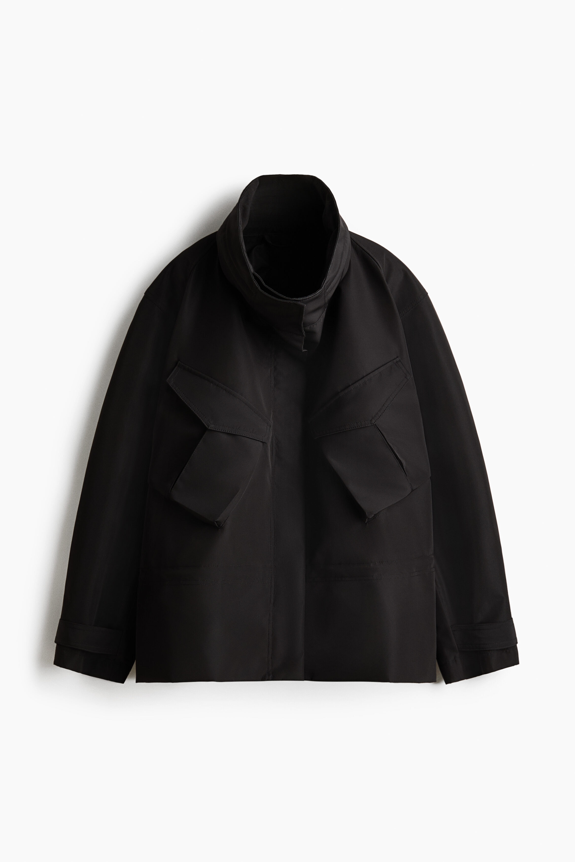 Hooded peplum jacket
