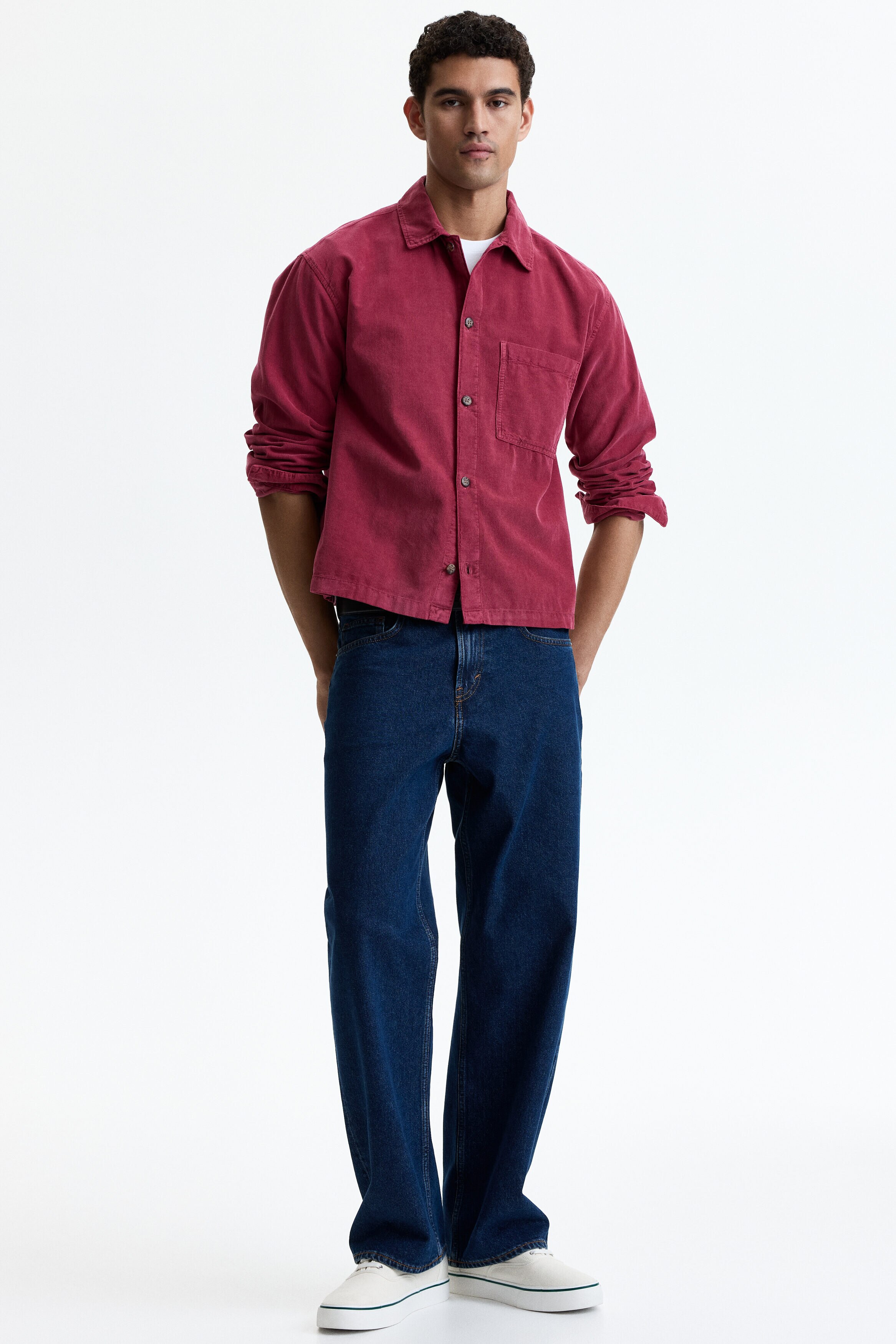 Relaxed Fit Boxy corduroy shirt