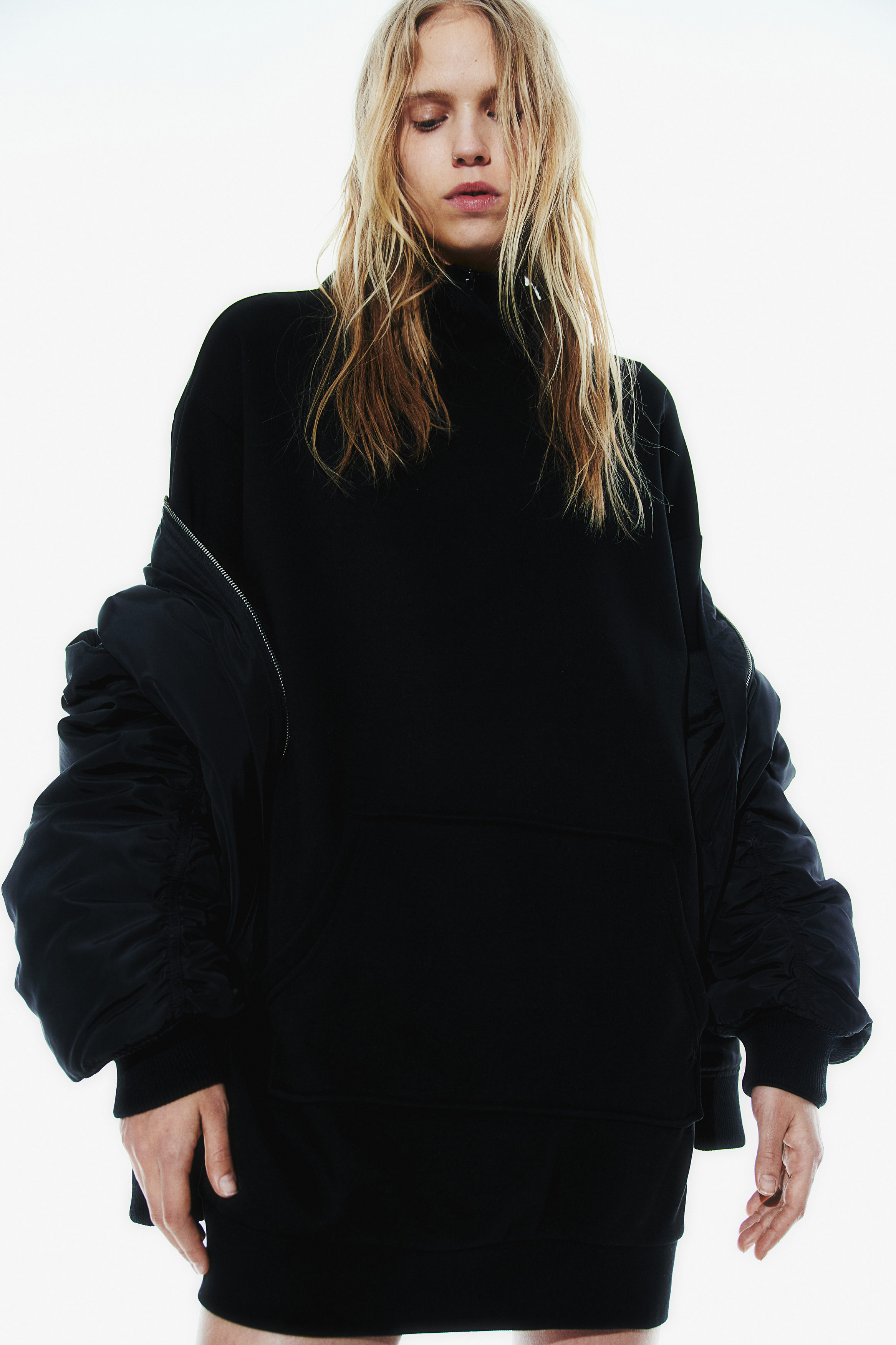 Hooded sweatshirt dress