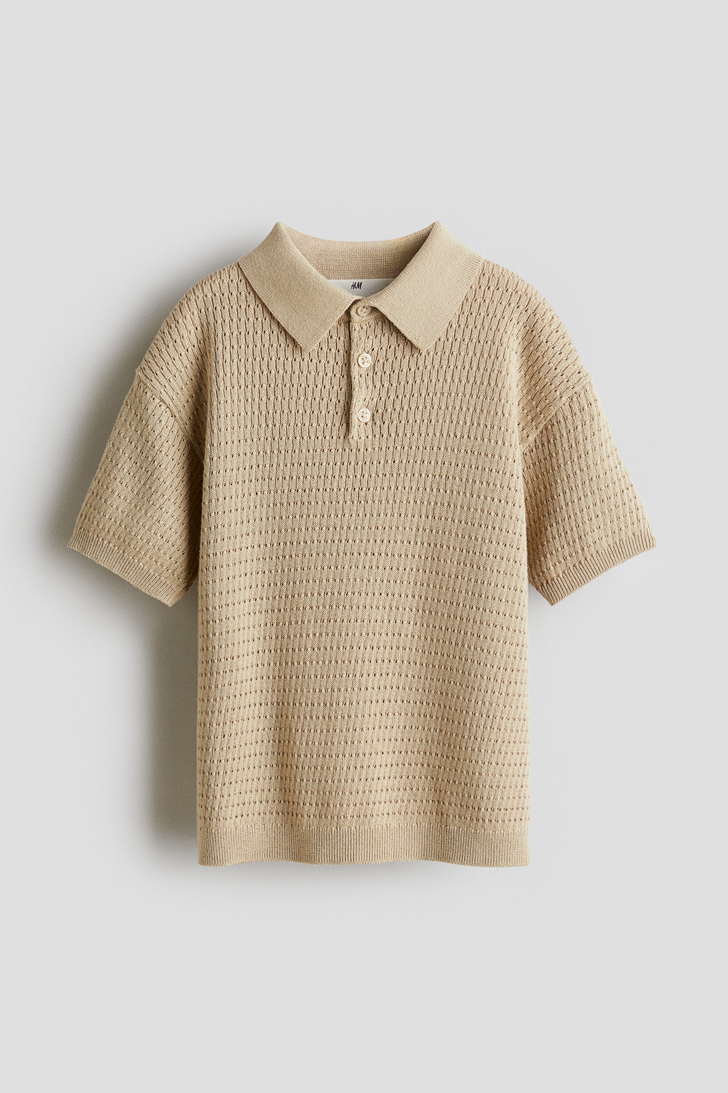 Cotton-knit polo shirt