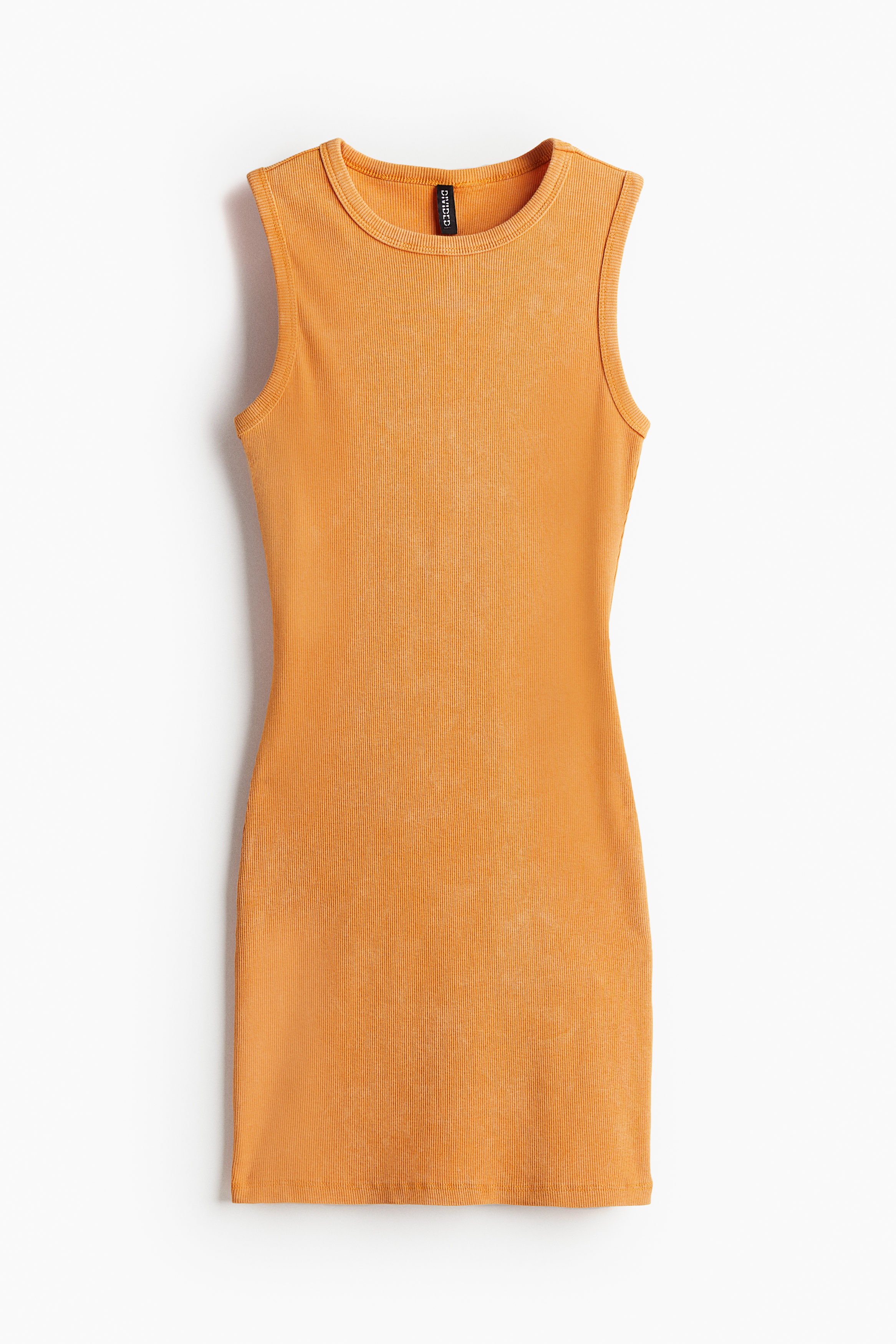 fitted lace wedding dress Doja Mini Dress in Rib Tangerine