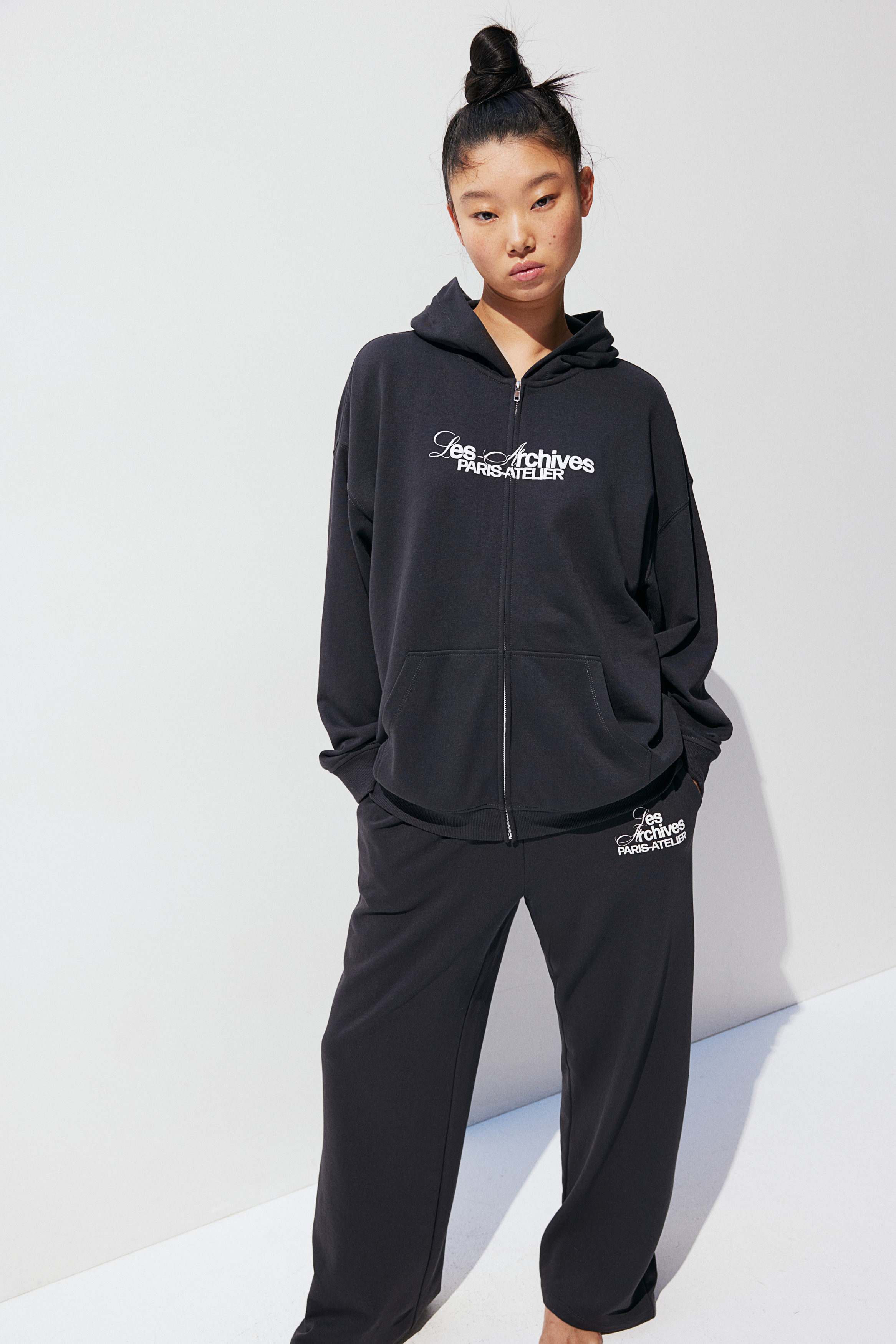 Oversized zip-through hoodie