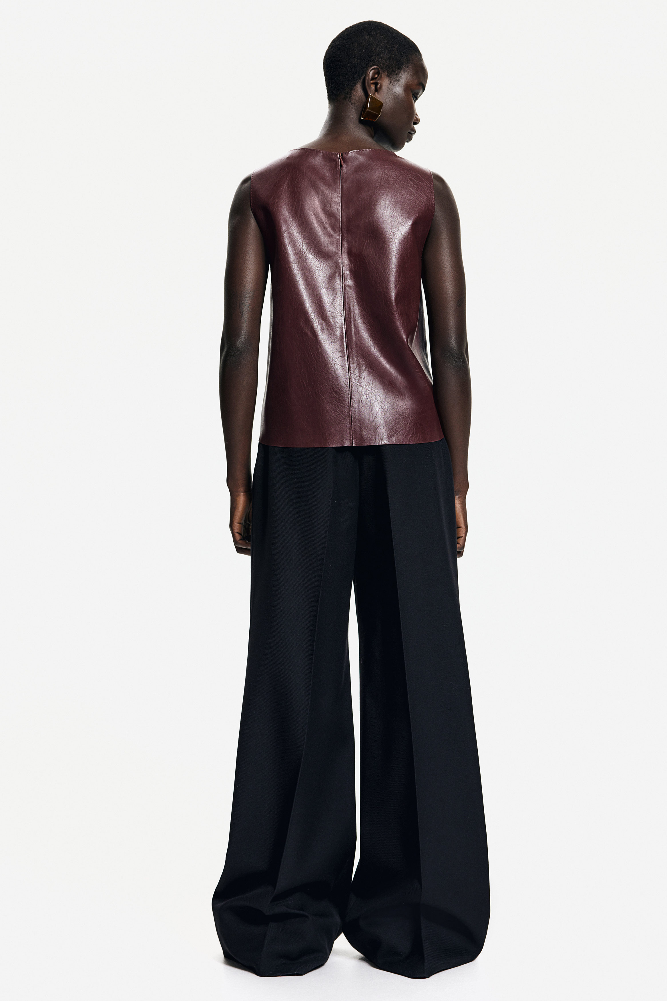 Tailored crease-leg trousers