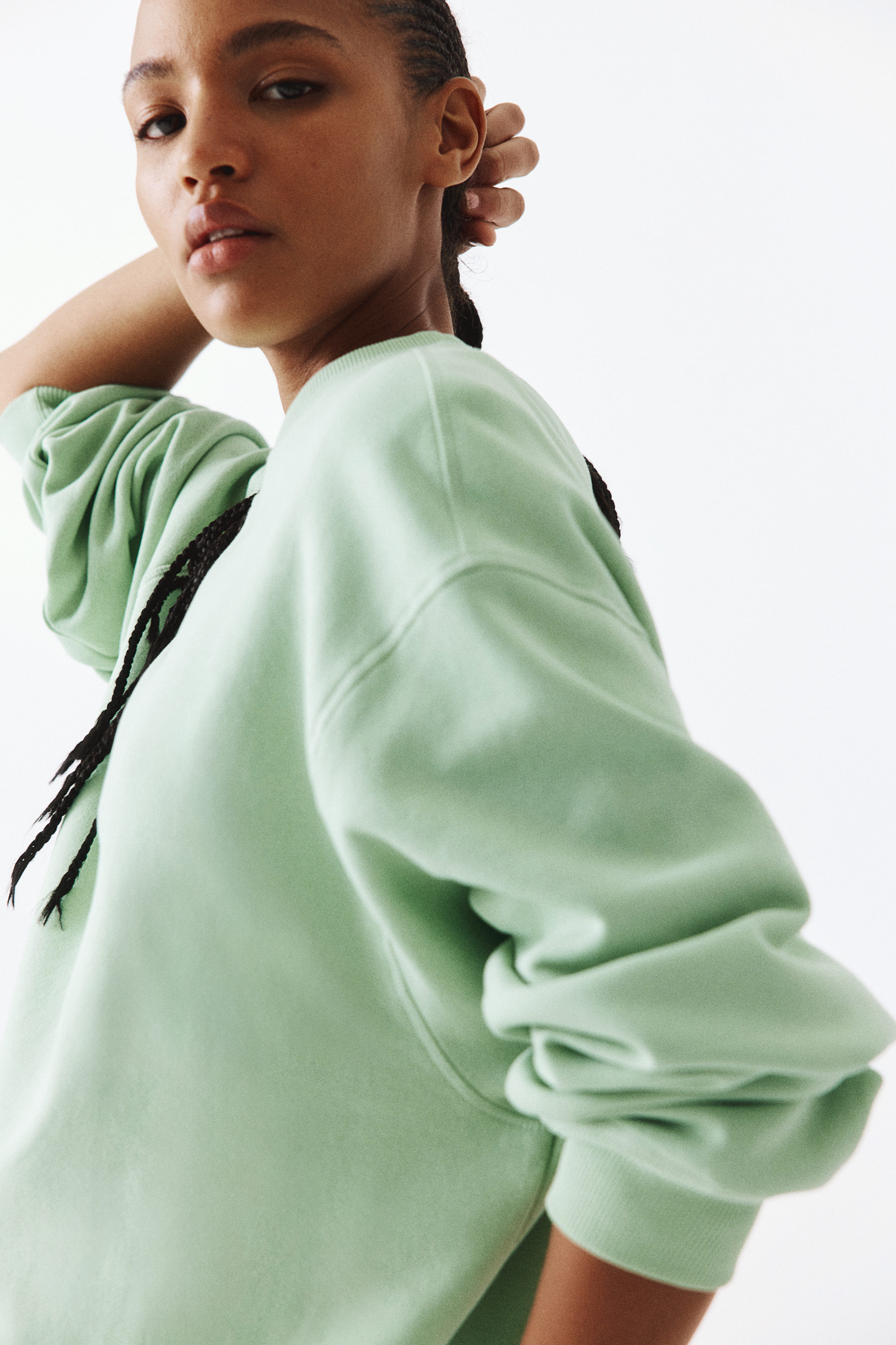 su_do スード wide sweat「HARVARD」light green su_do スード wide sweat「HARVARD」light green