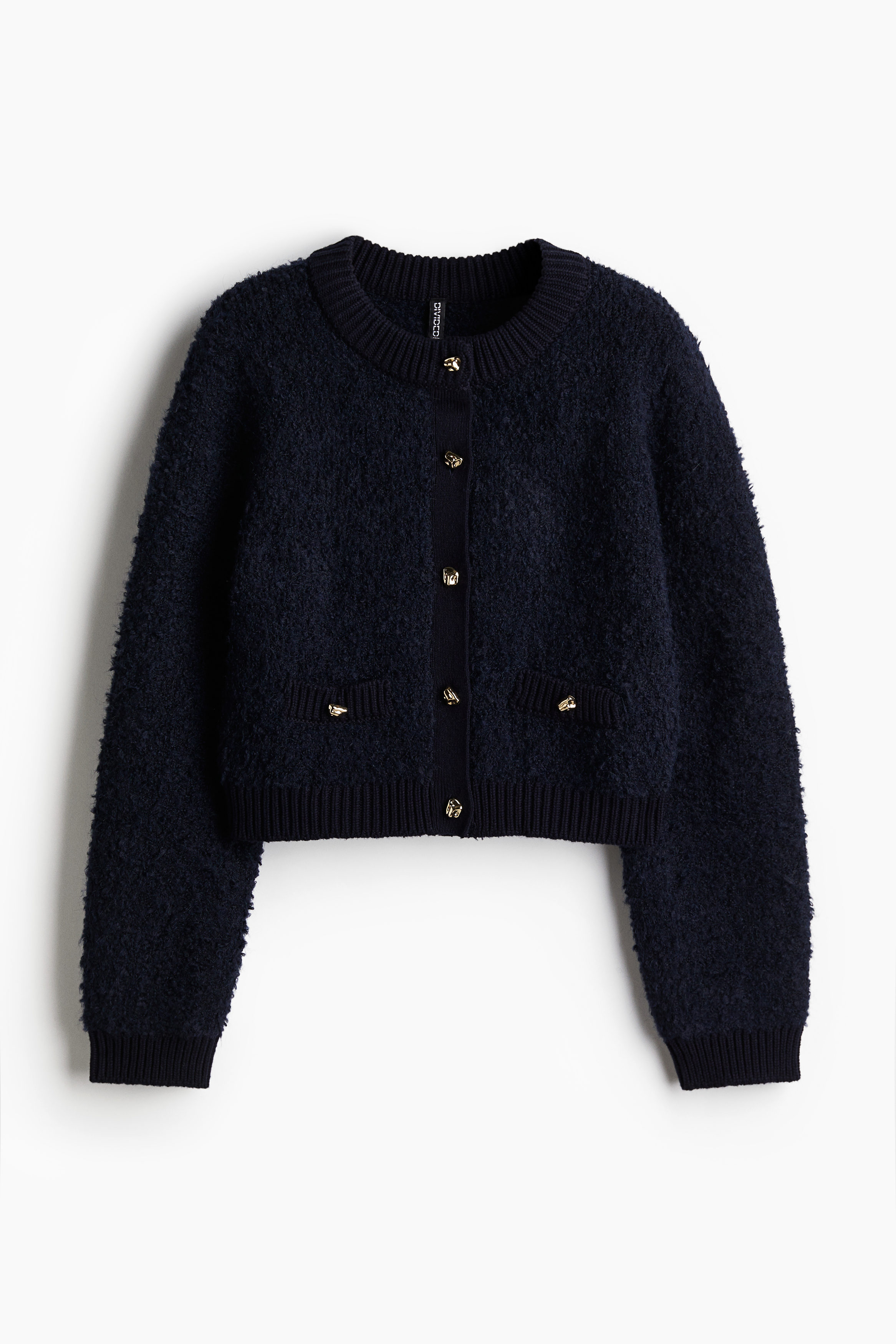 Bouclé-knit cardigan