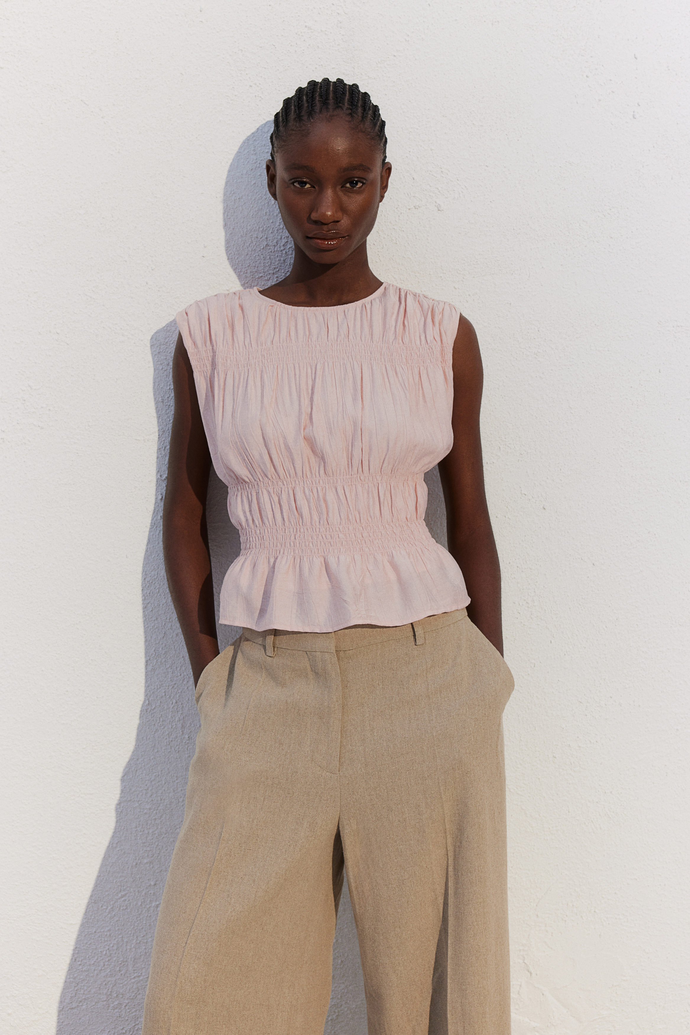 h&m top with smocking