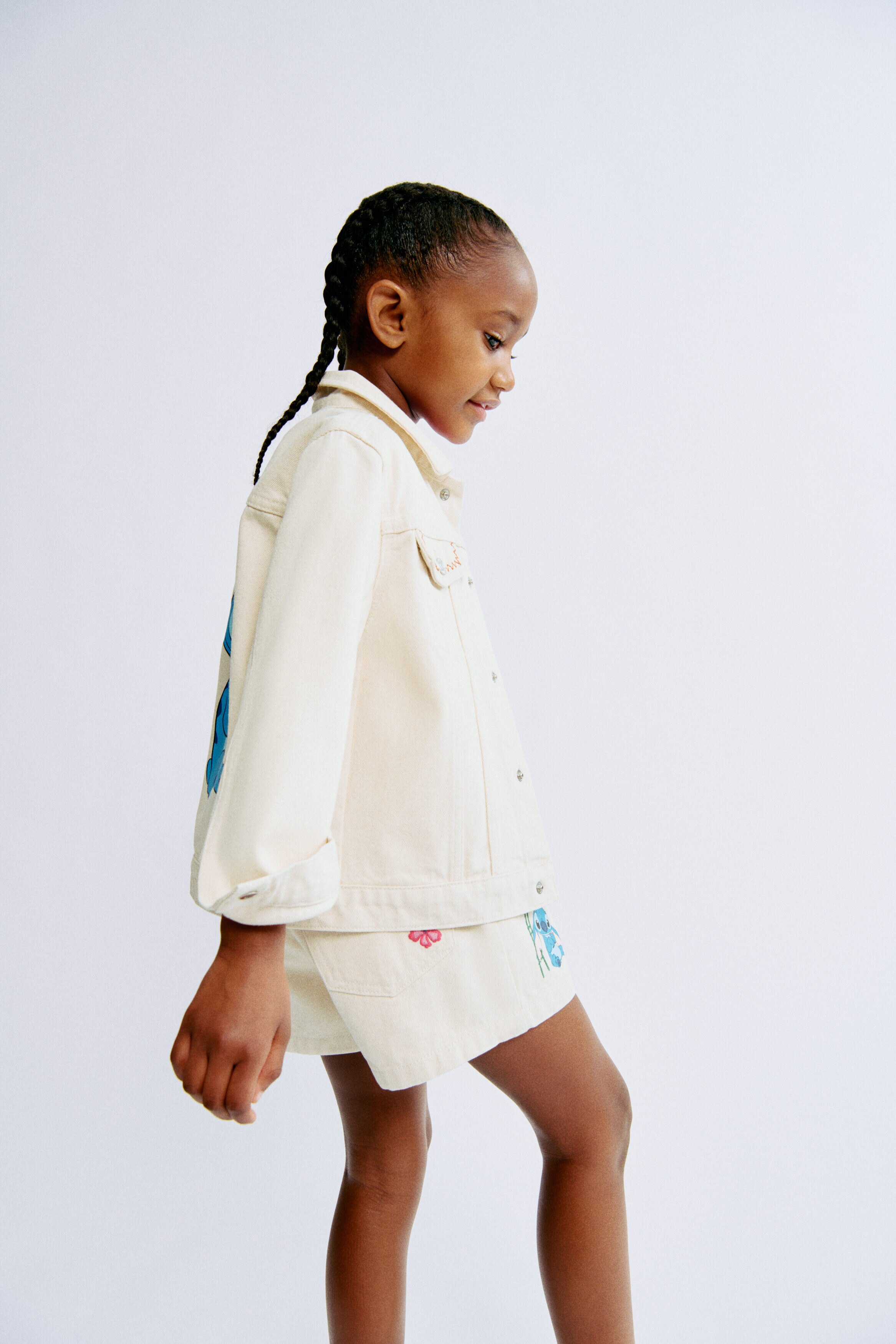 Printed denim jacket