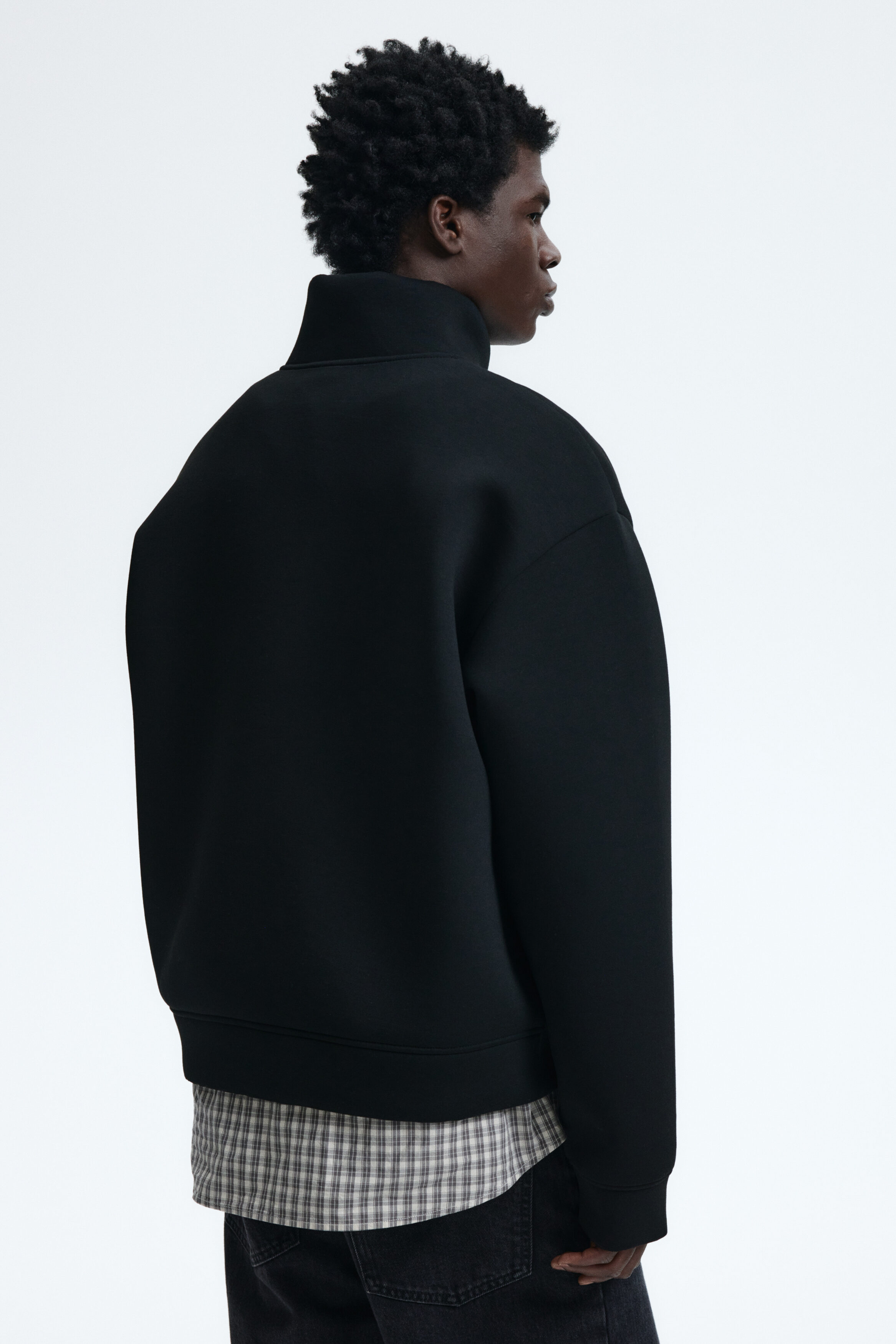 Loose Fit Zip-top scuba sweatshirt
