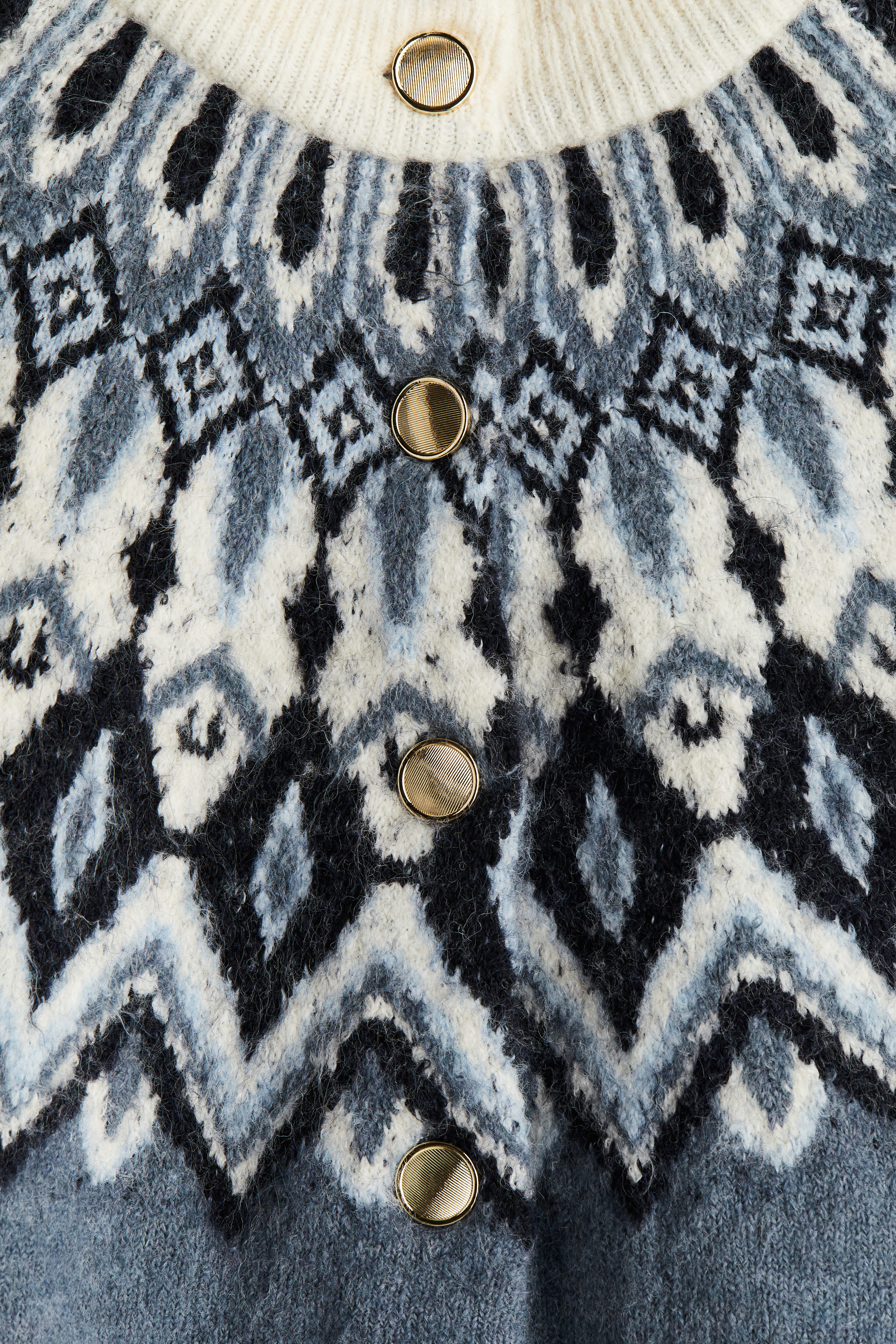 Jacquard-knit cardigan