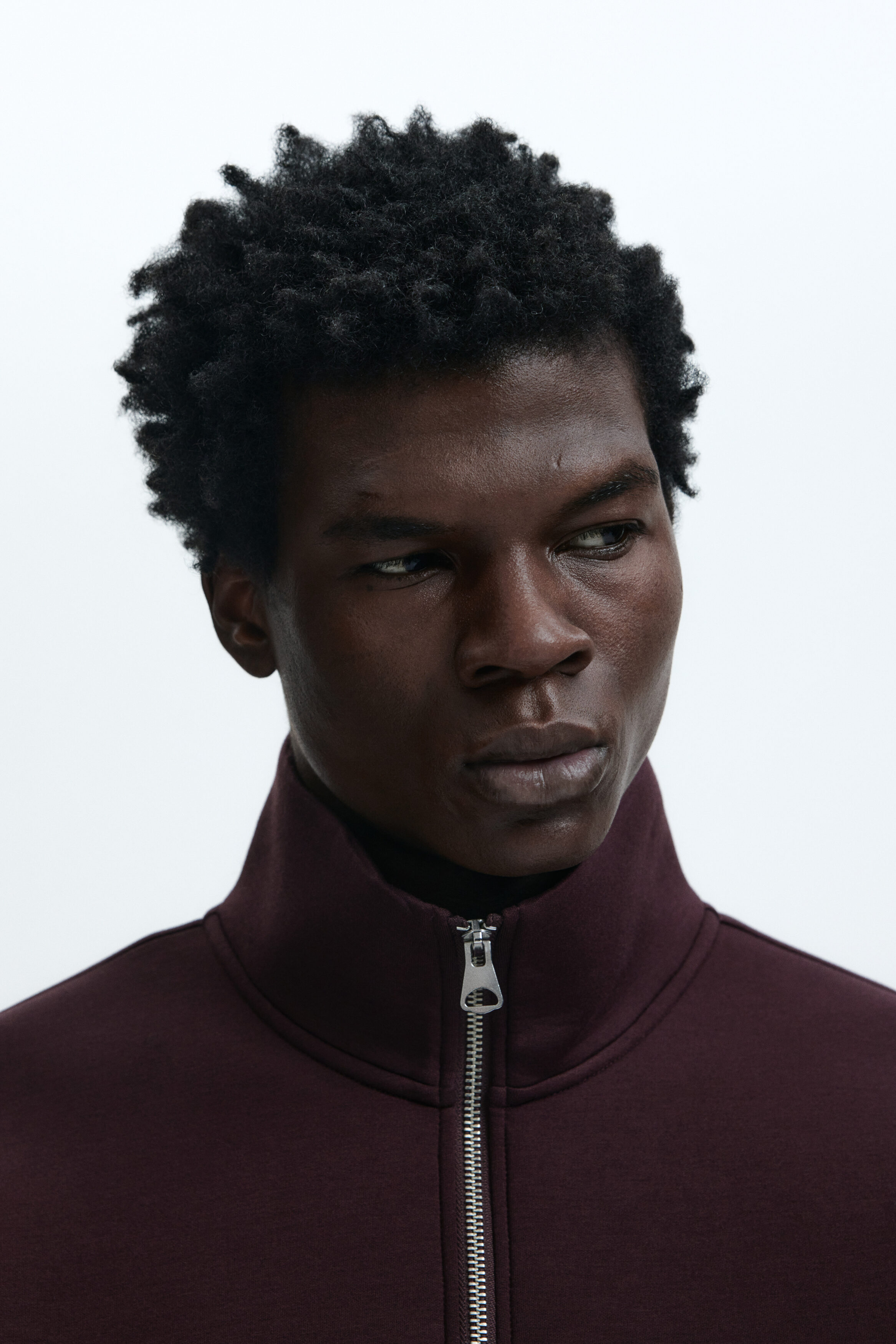 Loose Fit Zip-top scuba sweatshirt