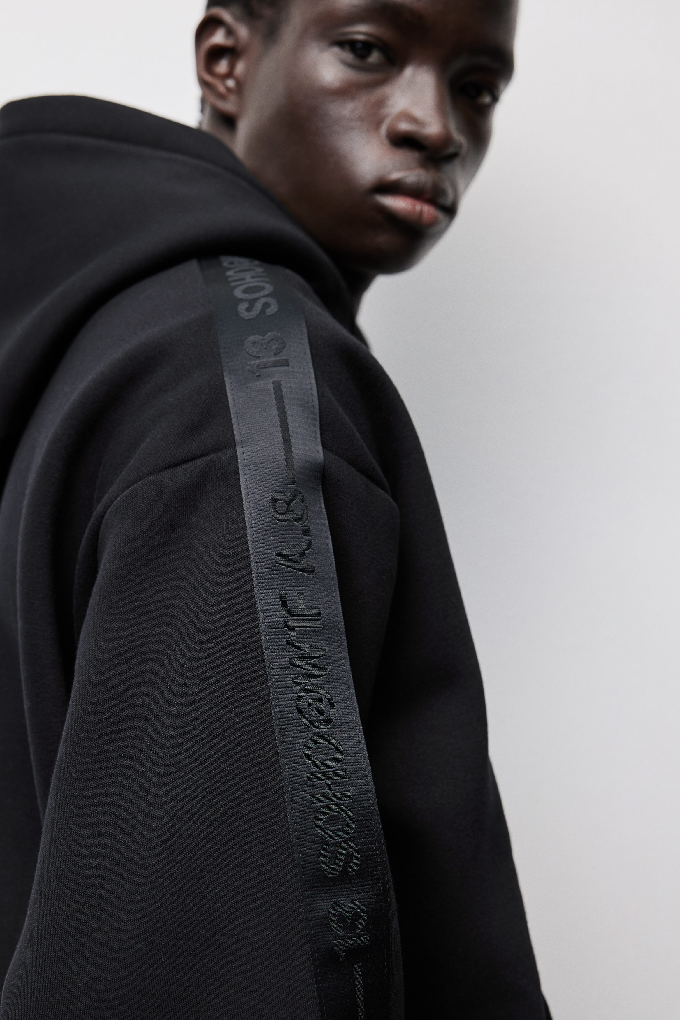 トップス S.F.C HOODIE SIDE STRIPES LS TEE Black Oddstone Block Stripe Black Hoodie | Triumph Heritage