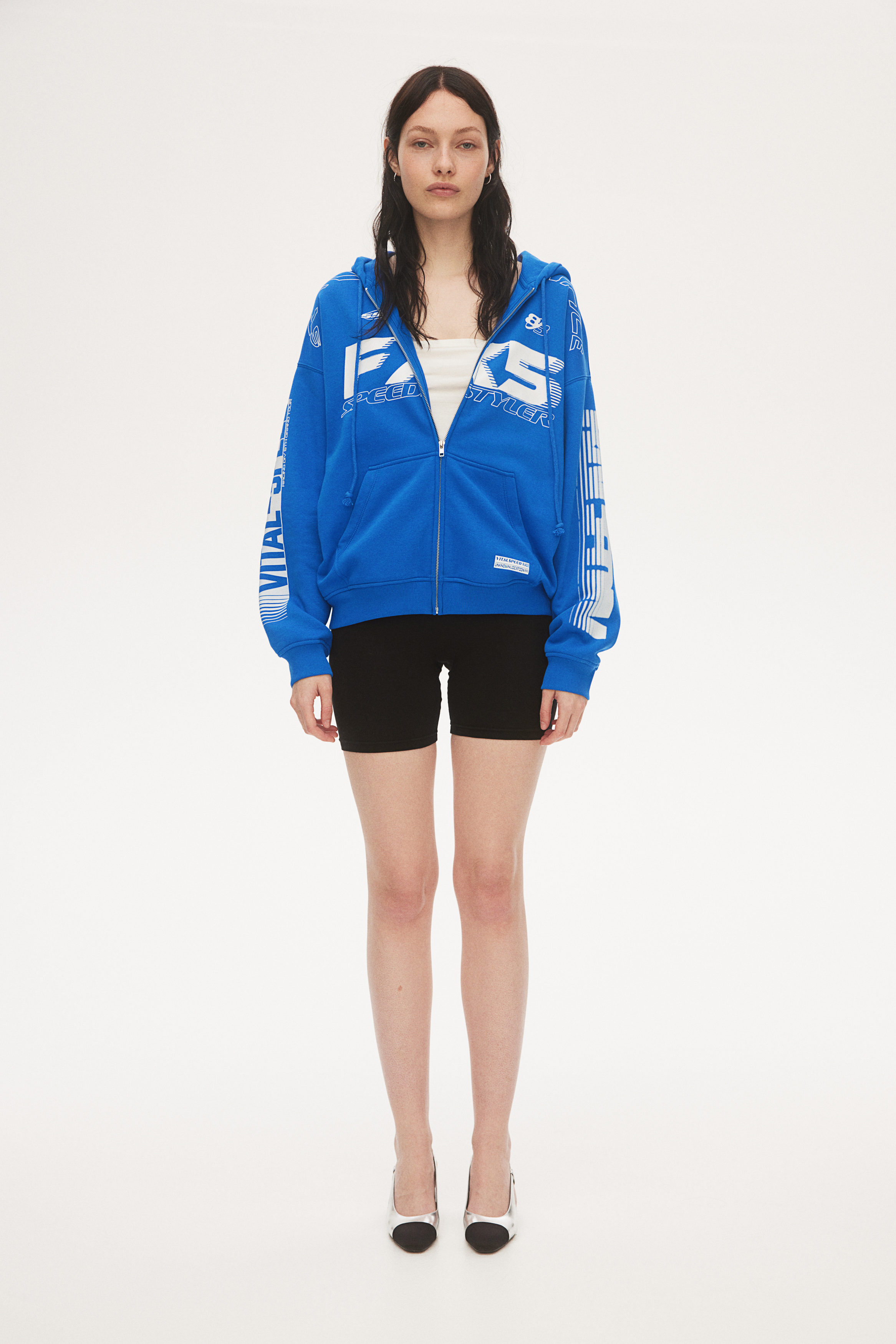 Oversized zip-through hoodie