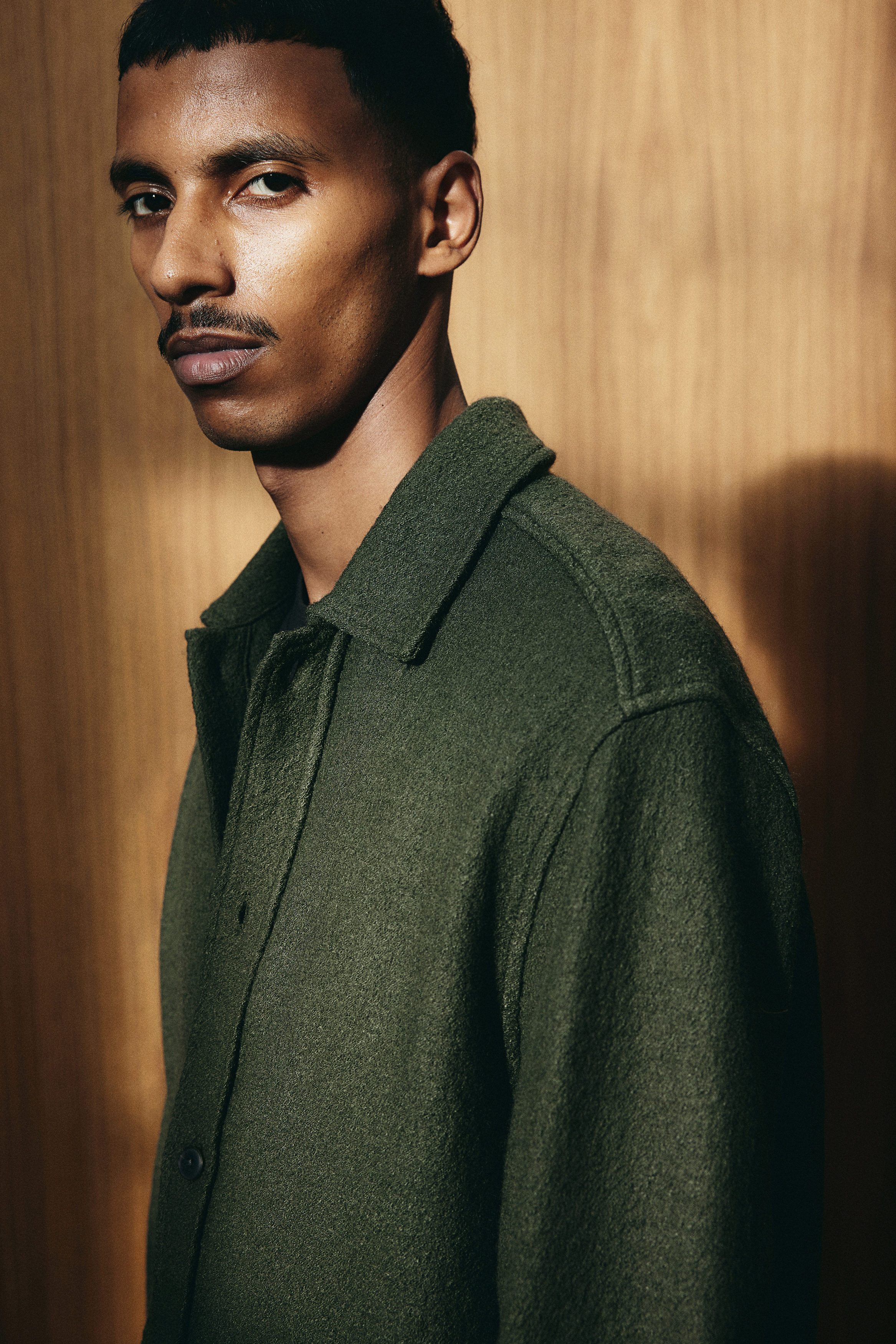 Regular Fit Wool-blend overshirt
