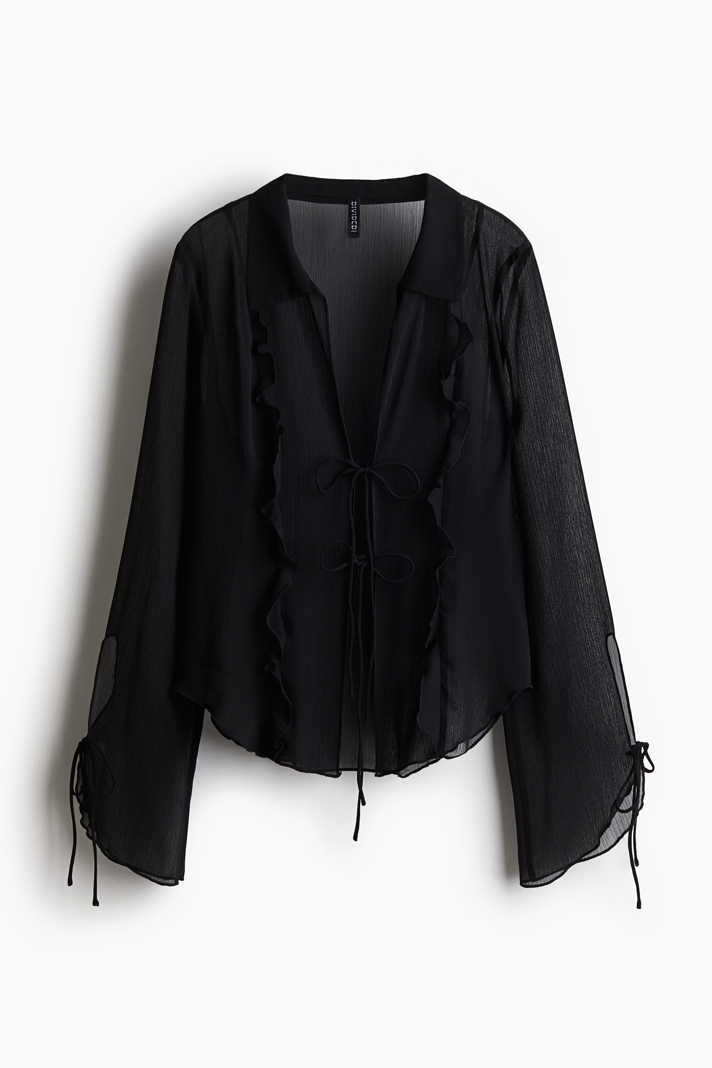 Tie-detail chiffon blouse