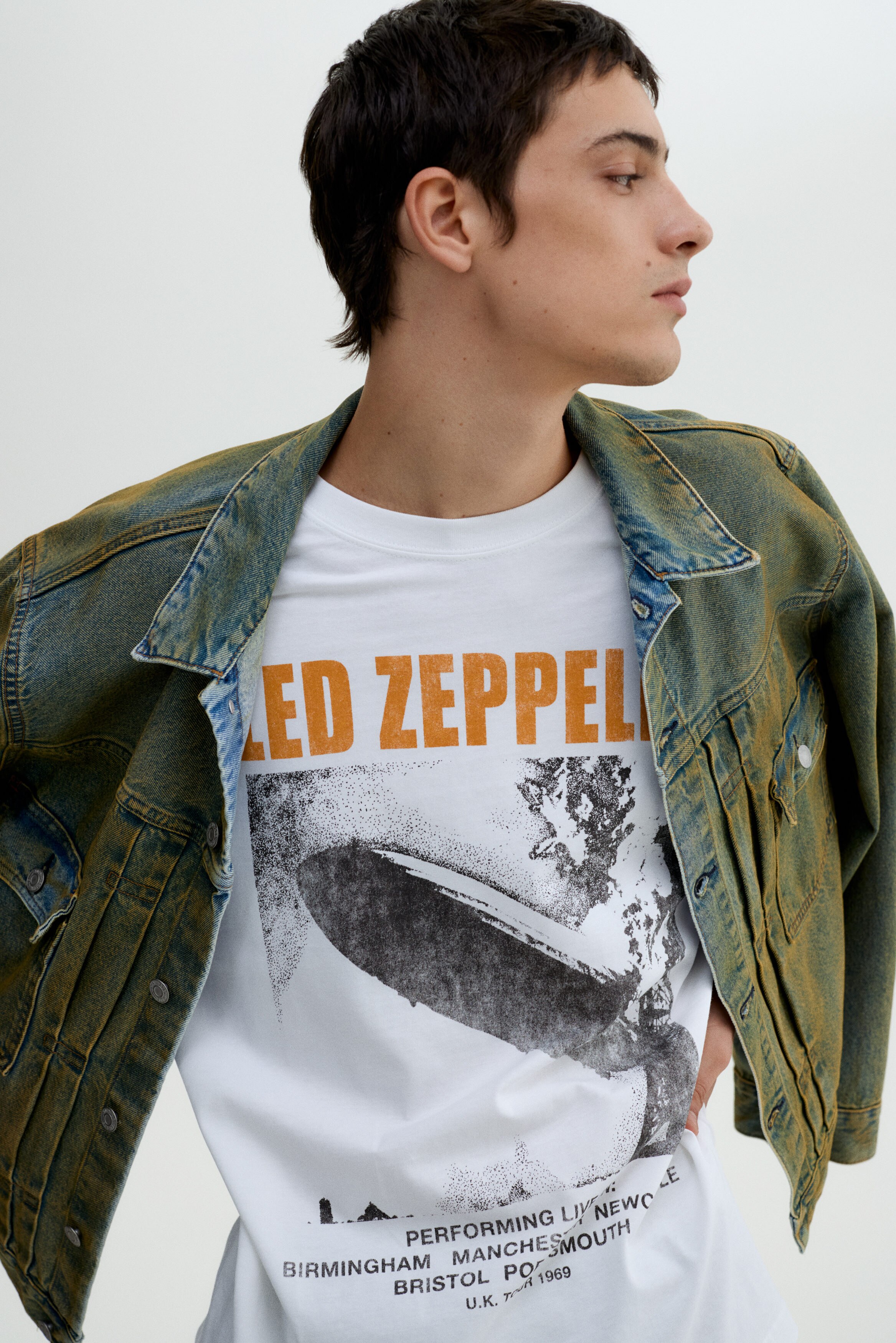 LED ZEPPELIN ゼファー HanesTシャツ　Mサイズ Loose Fit Printed T-shirt