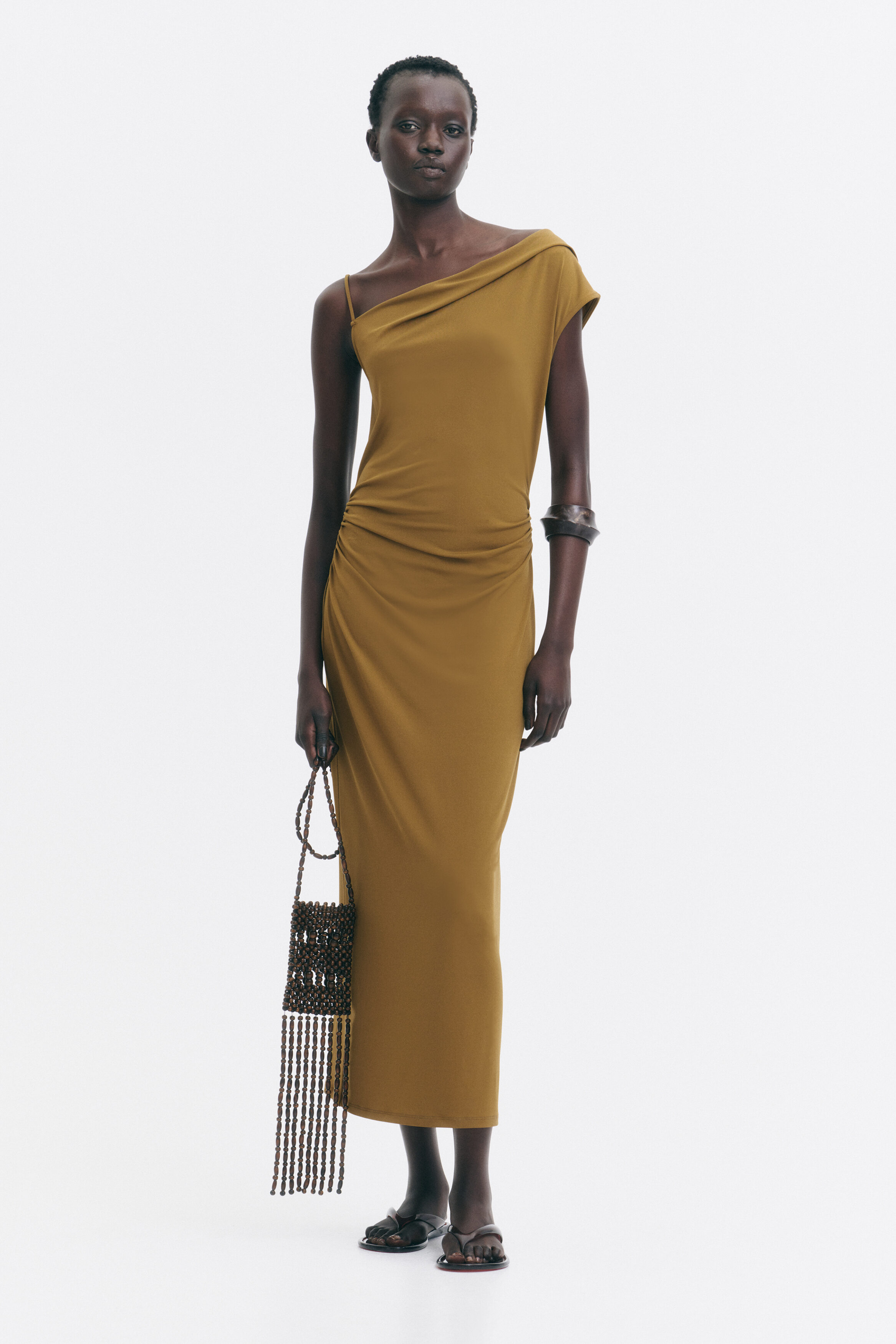 ワンピース Cotton Jersey Asymmetric Dress 1 Asymmetric jersey dress