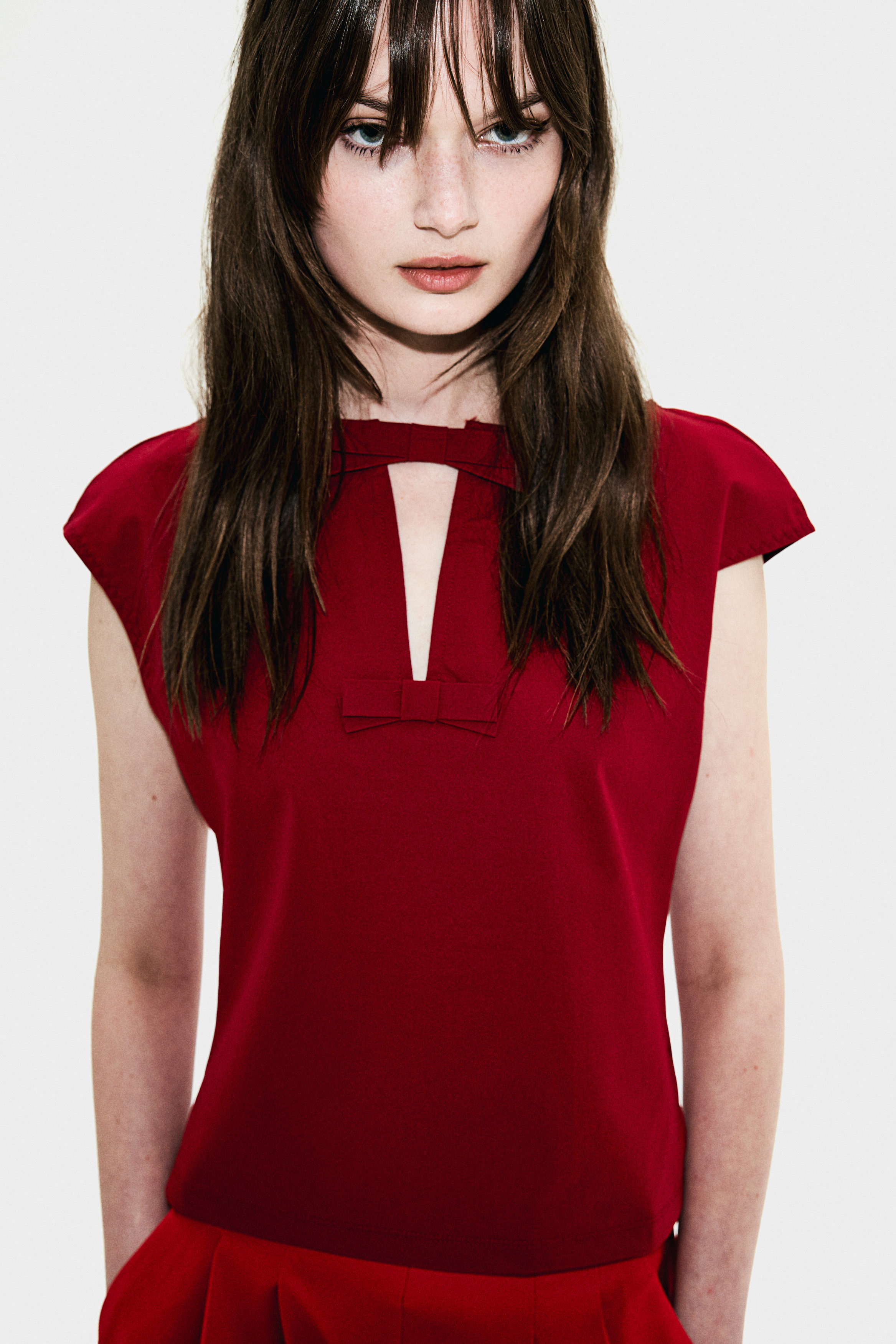 UNITED ARROWS - ◆新品未使用◆MEER. NECK RIBBON BLOUSE Bow Tie Blouse with Pearl Accessories [A37_MW25S01R] | AOKI