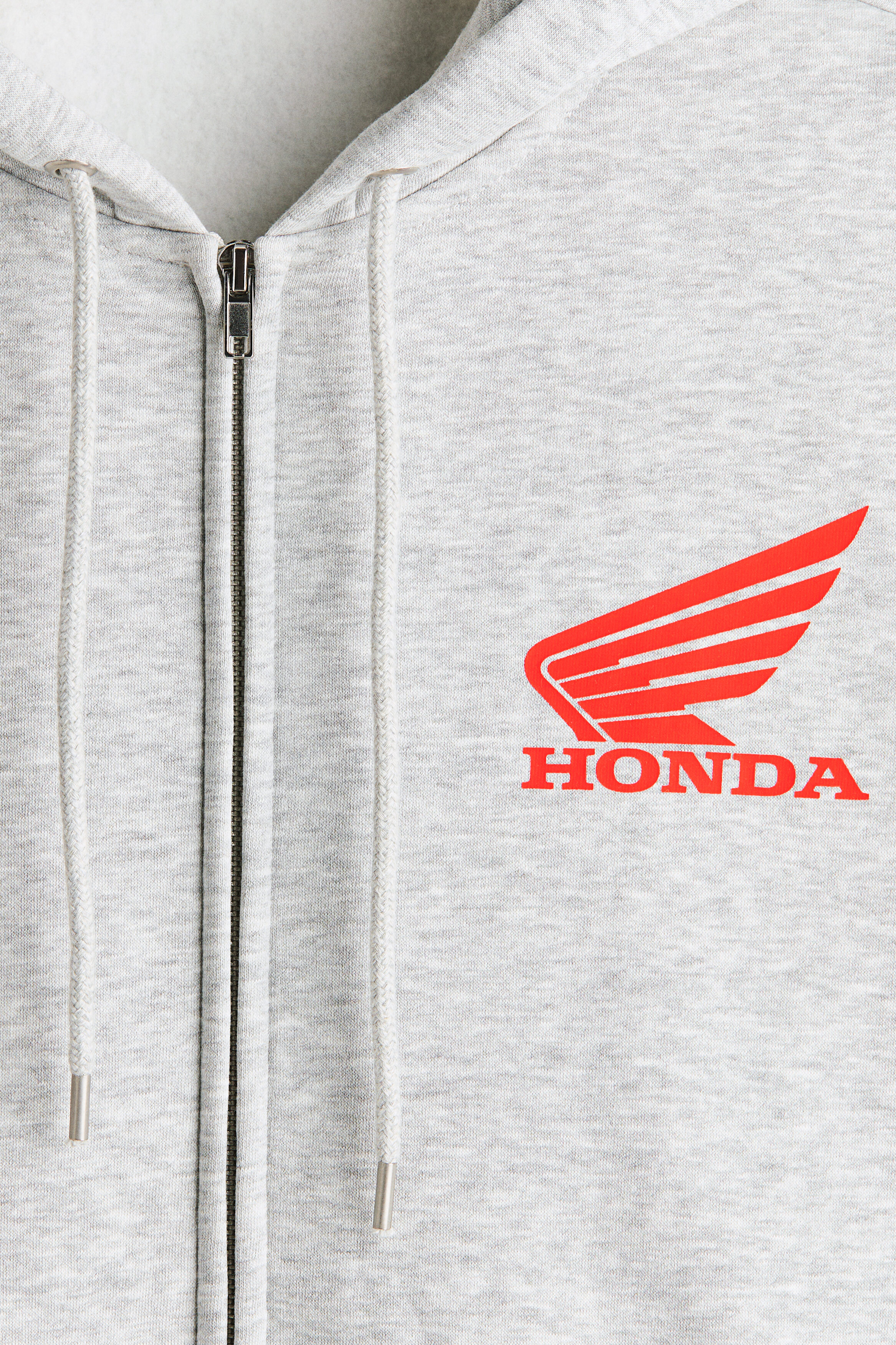 Loose Fit Printed zip-through hoodie