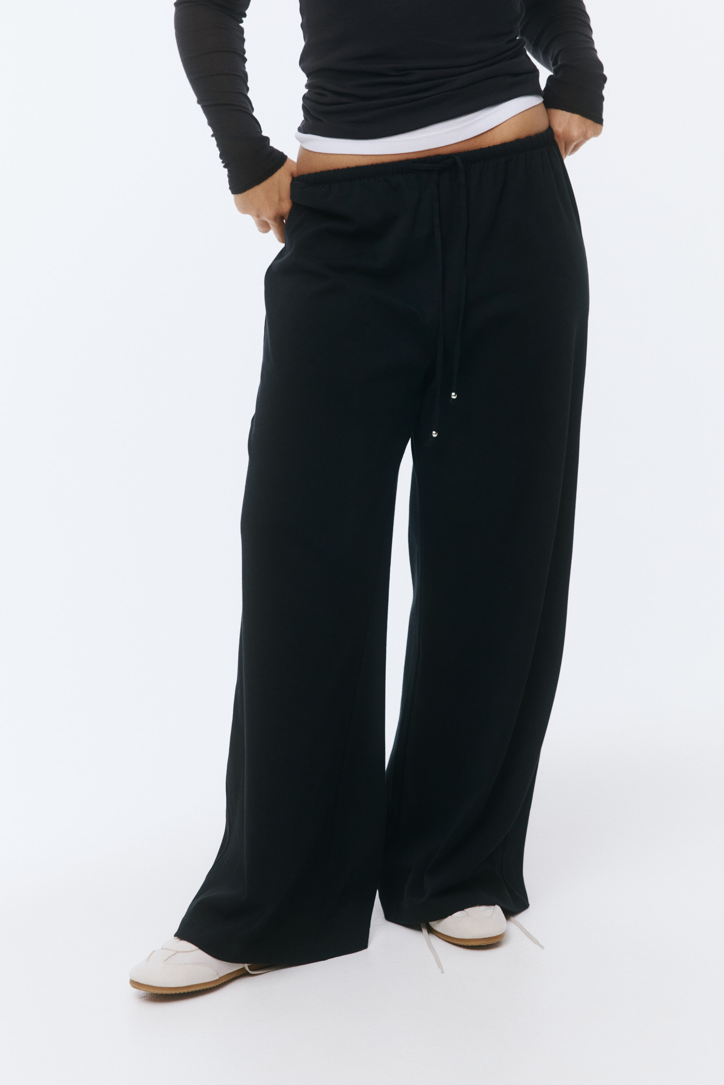 Cotton drawstring trousers