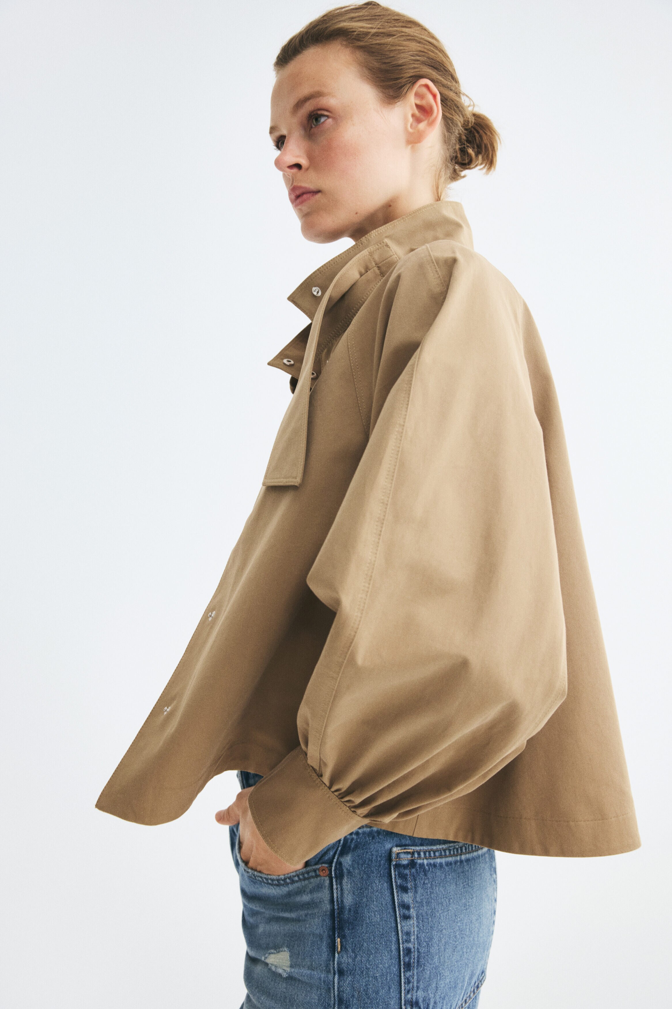 Oversized twill jacket