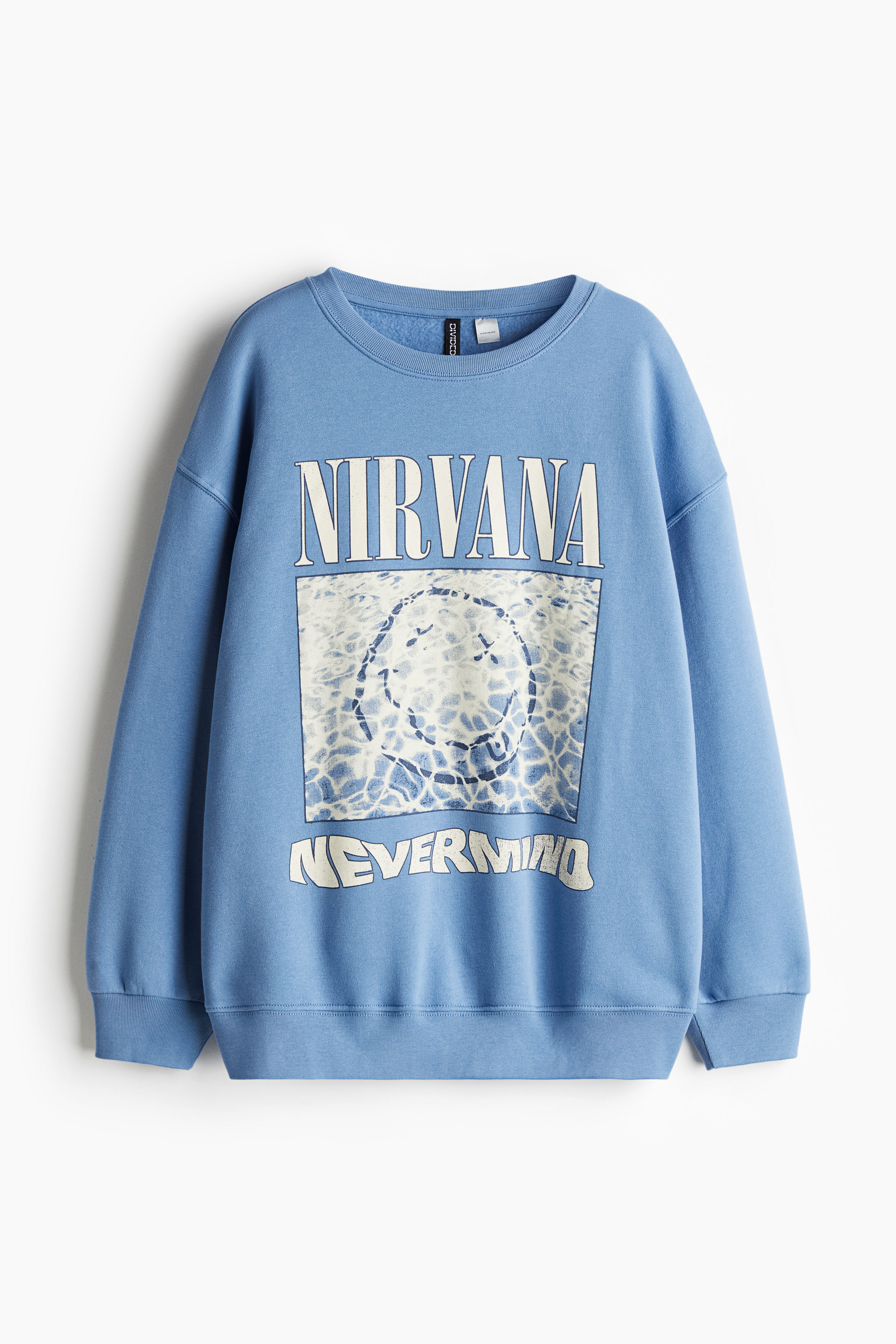 【MODERNIF】Et Lettering Pile Sweatshirt Sweatshirt with text print - Blue - Sz. XXXL - Zizzifashion