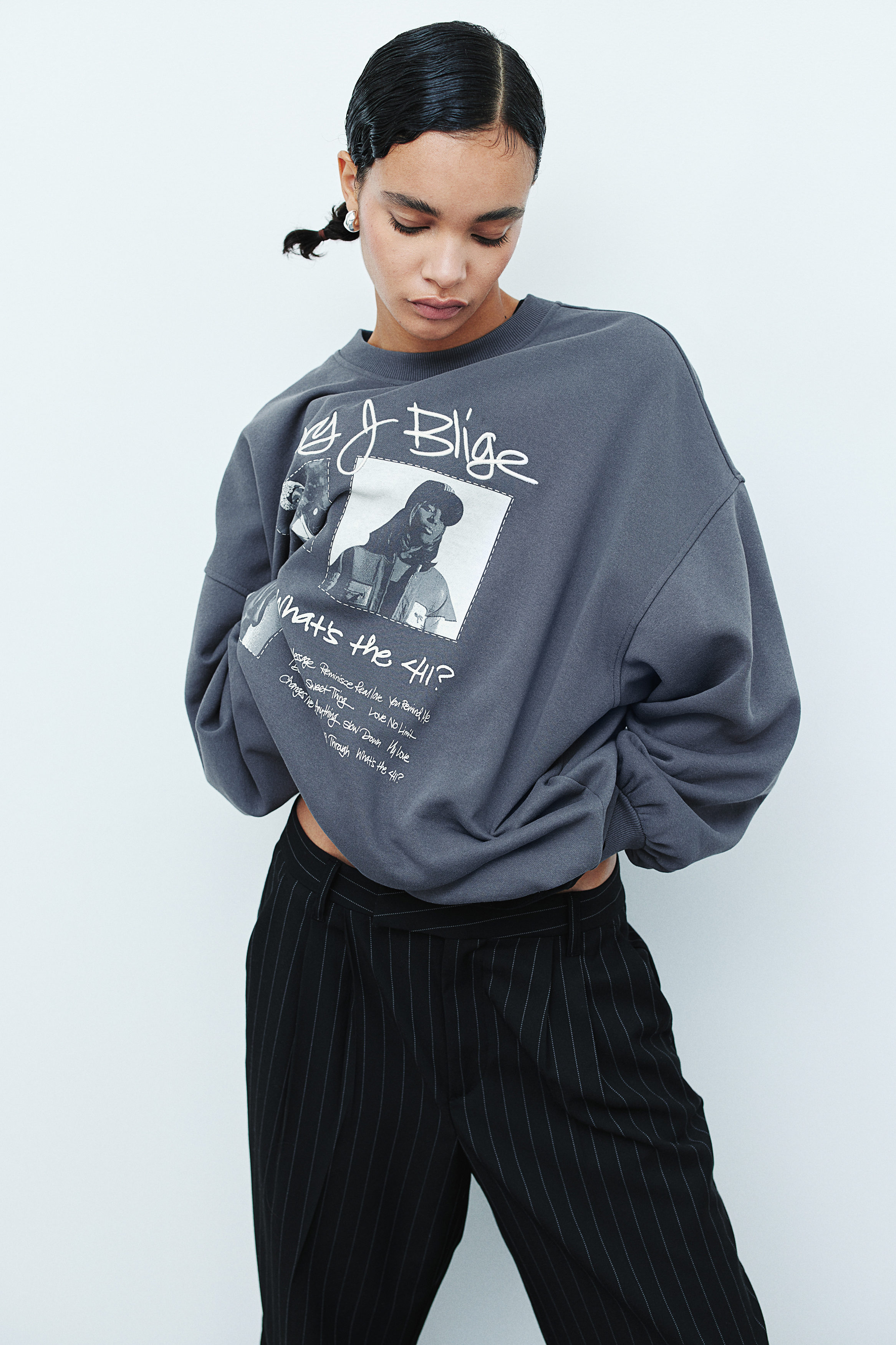 Oversized printed sweatshirt