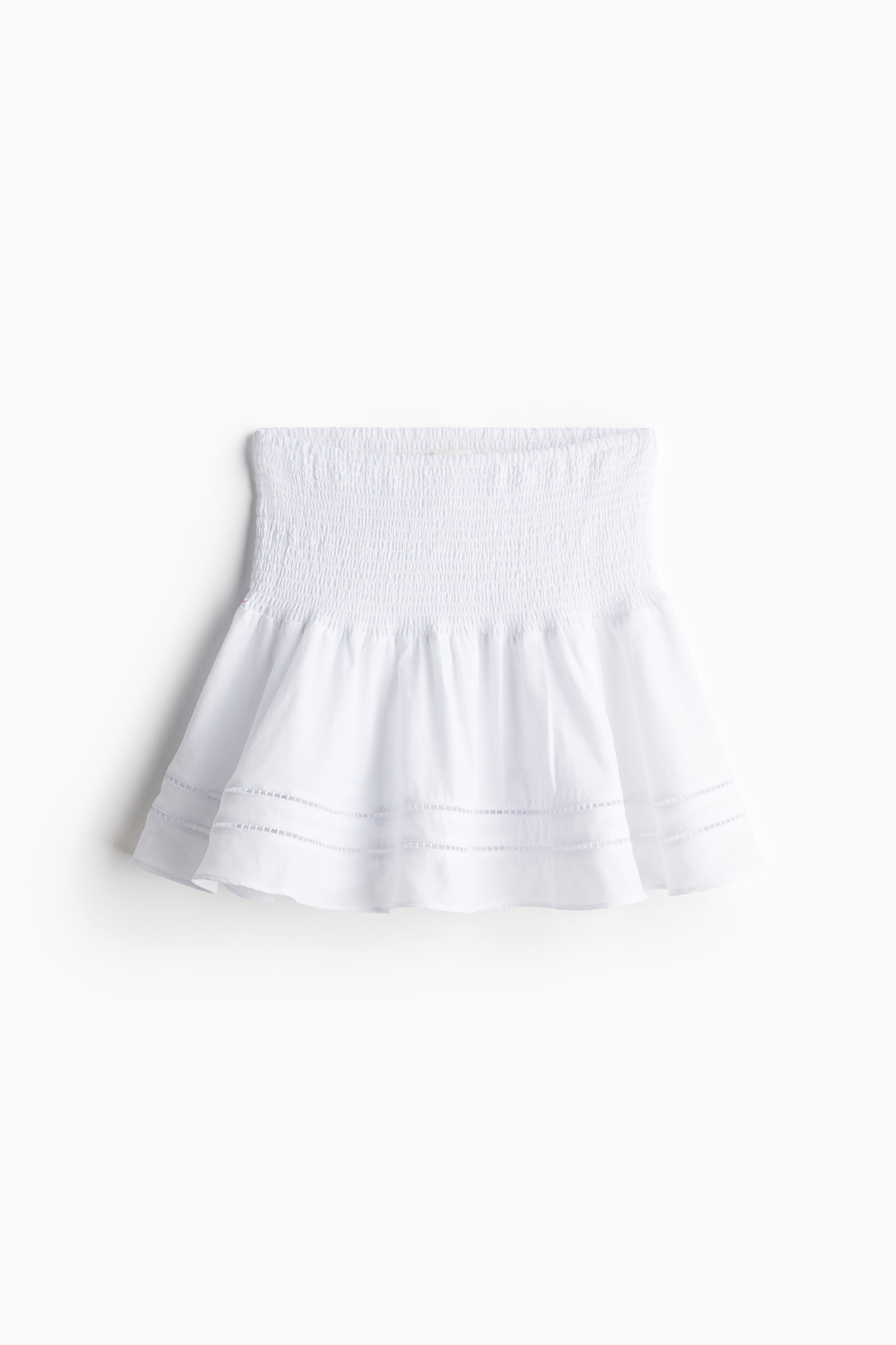 Smock-waisted mini skirt