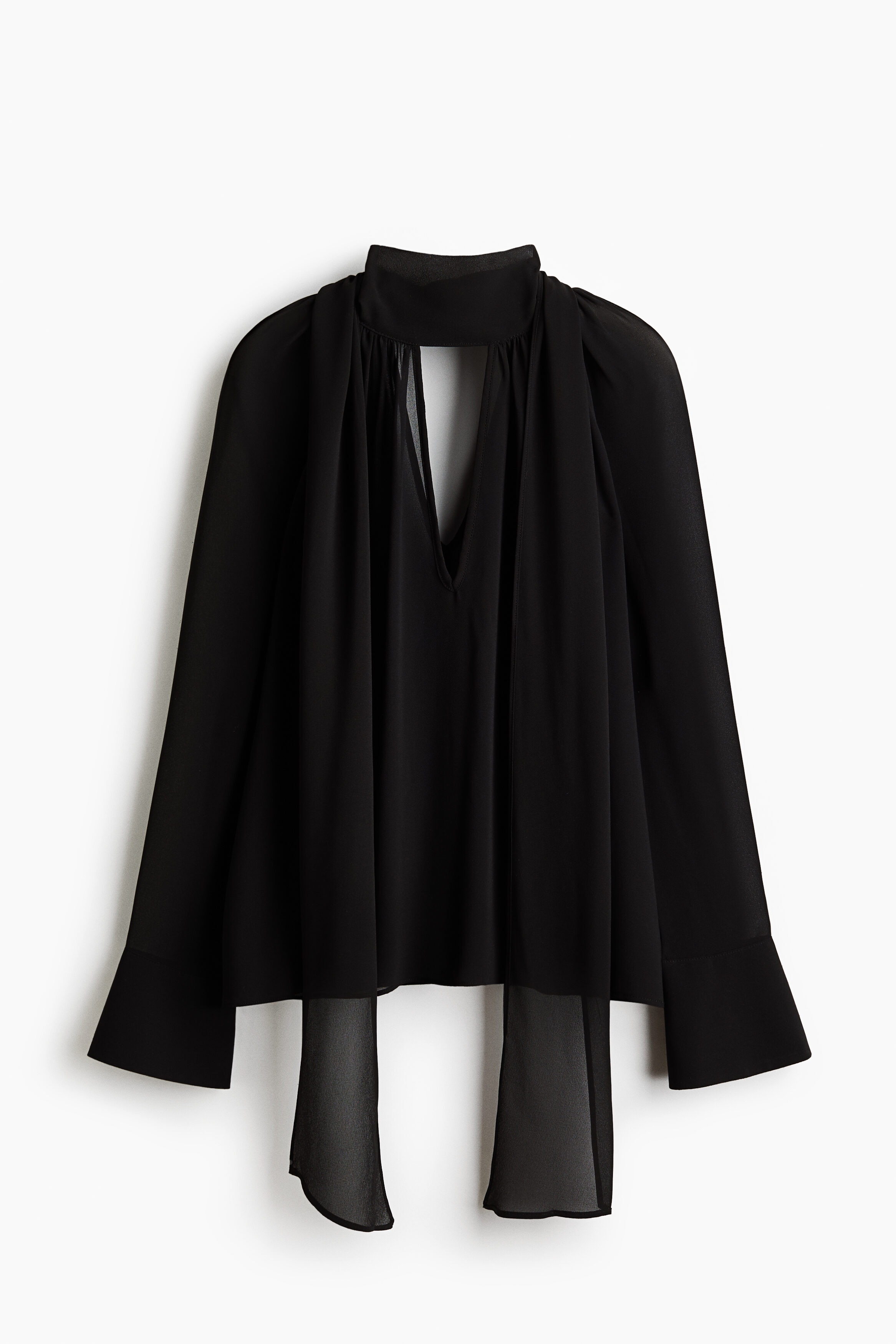 【新品】herlipto Scarf-Collar Blouse Women's White Blouse with Scarf Collar | H&M US