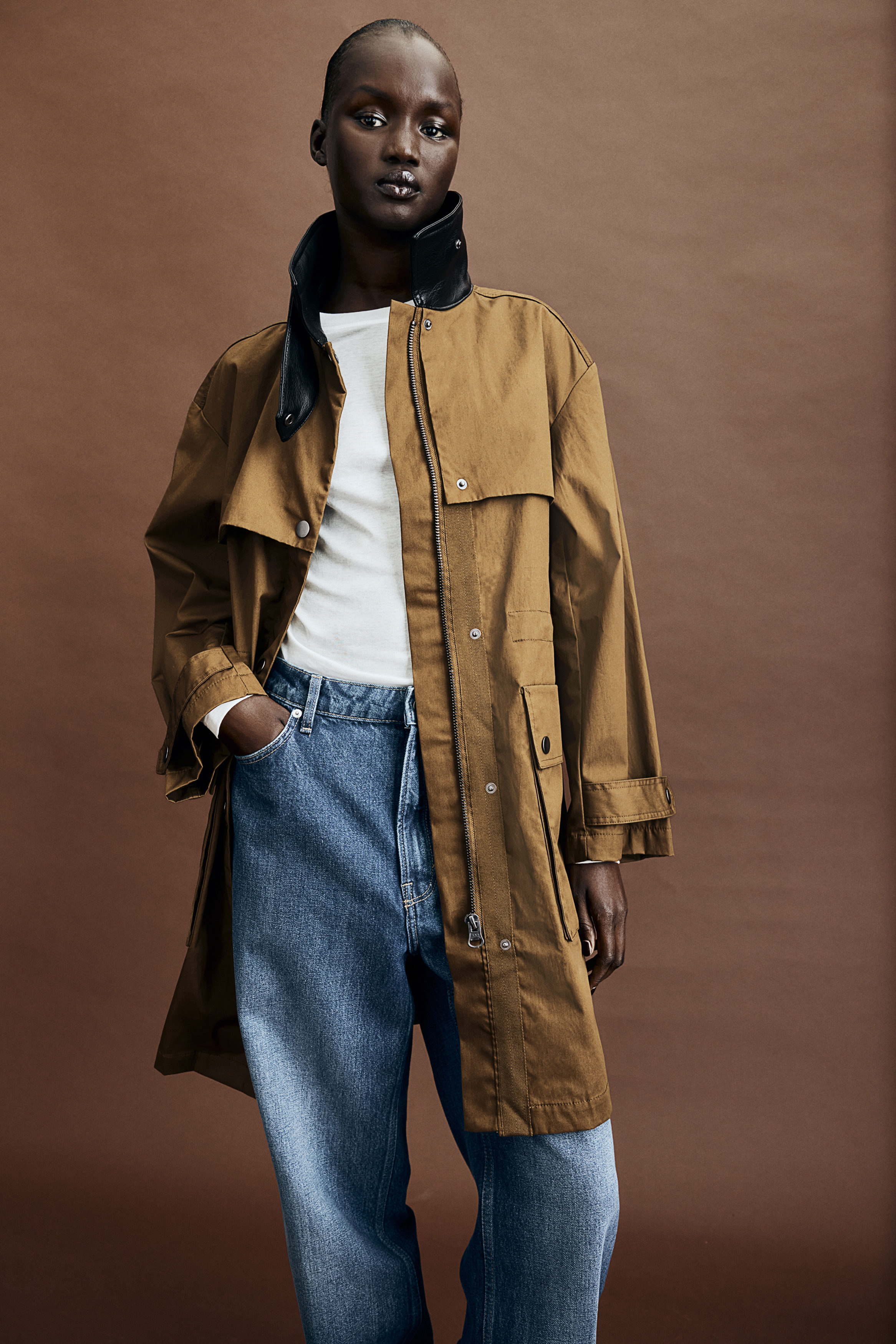 Knee-length parka