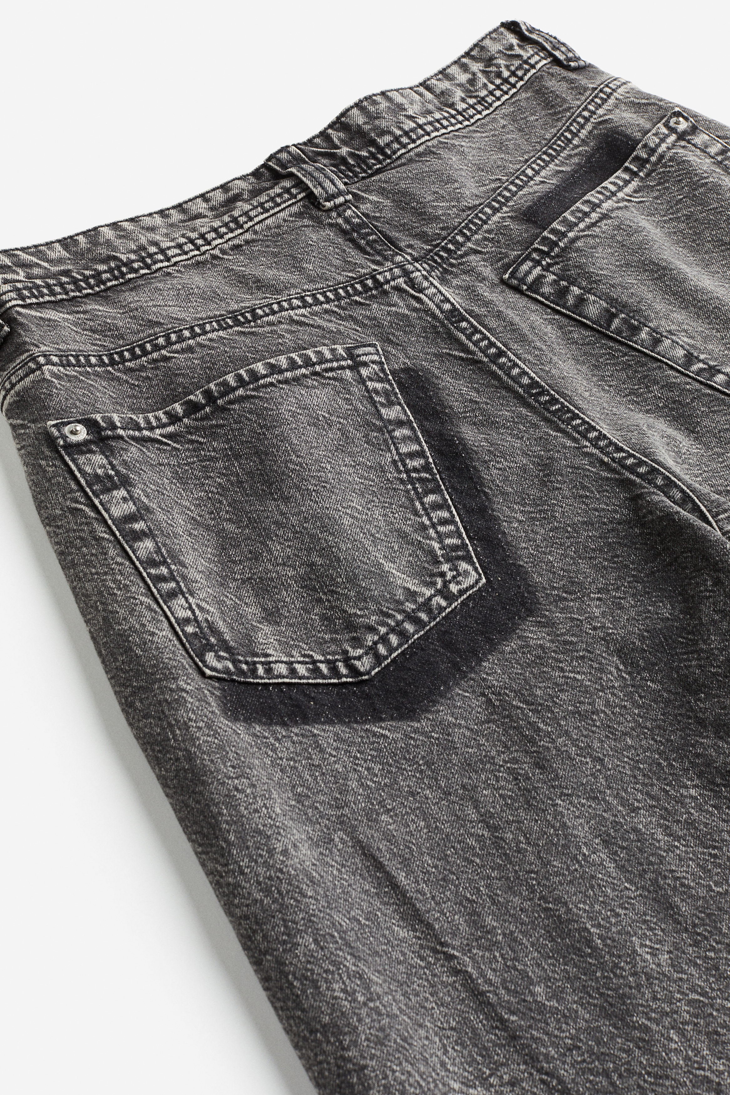 パンツ RELABEL Check Shirt Baggy Jeans WASH AGED BAGGY DENIM PANTS – GEEK